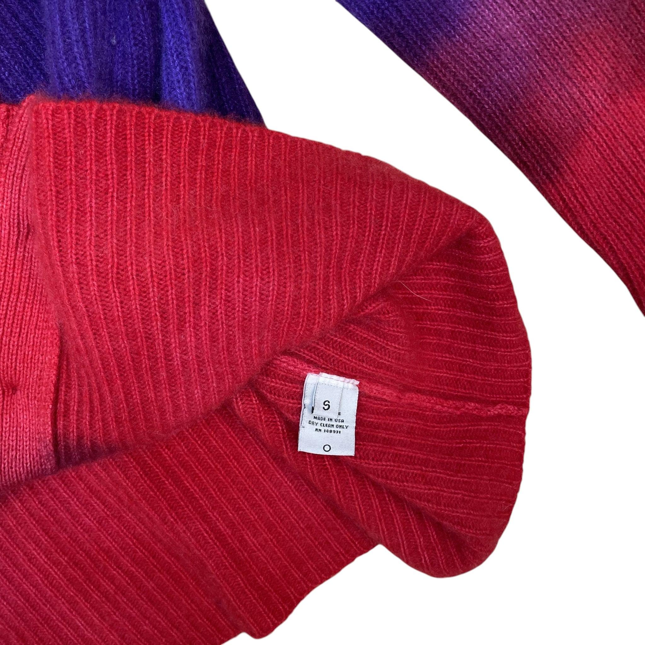 The Elder Statesman Cashmere Cardigan Ombré Purple/Red (Size S) thumbnail 4