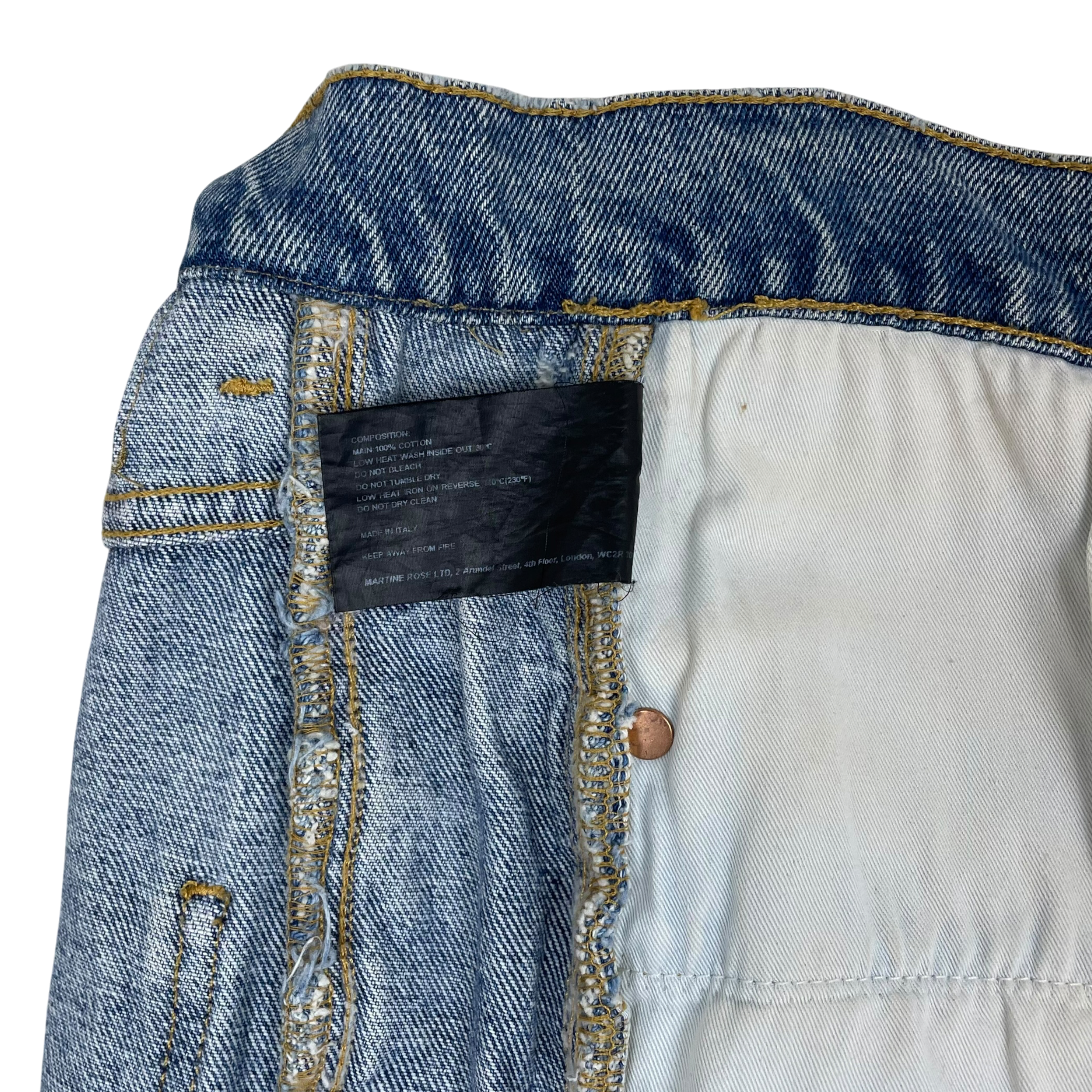 Martine Rose Lace-Up Denim Jeans Blue (Size S) thumbnail 5