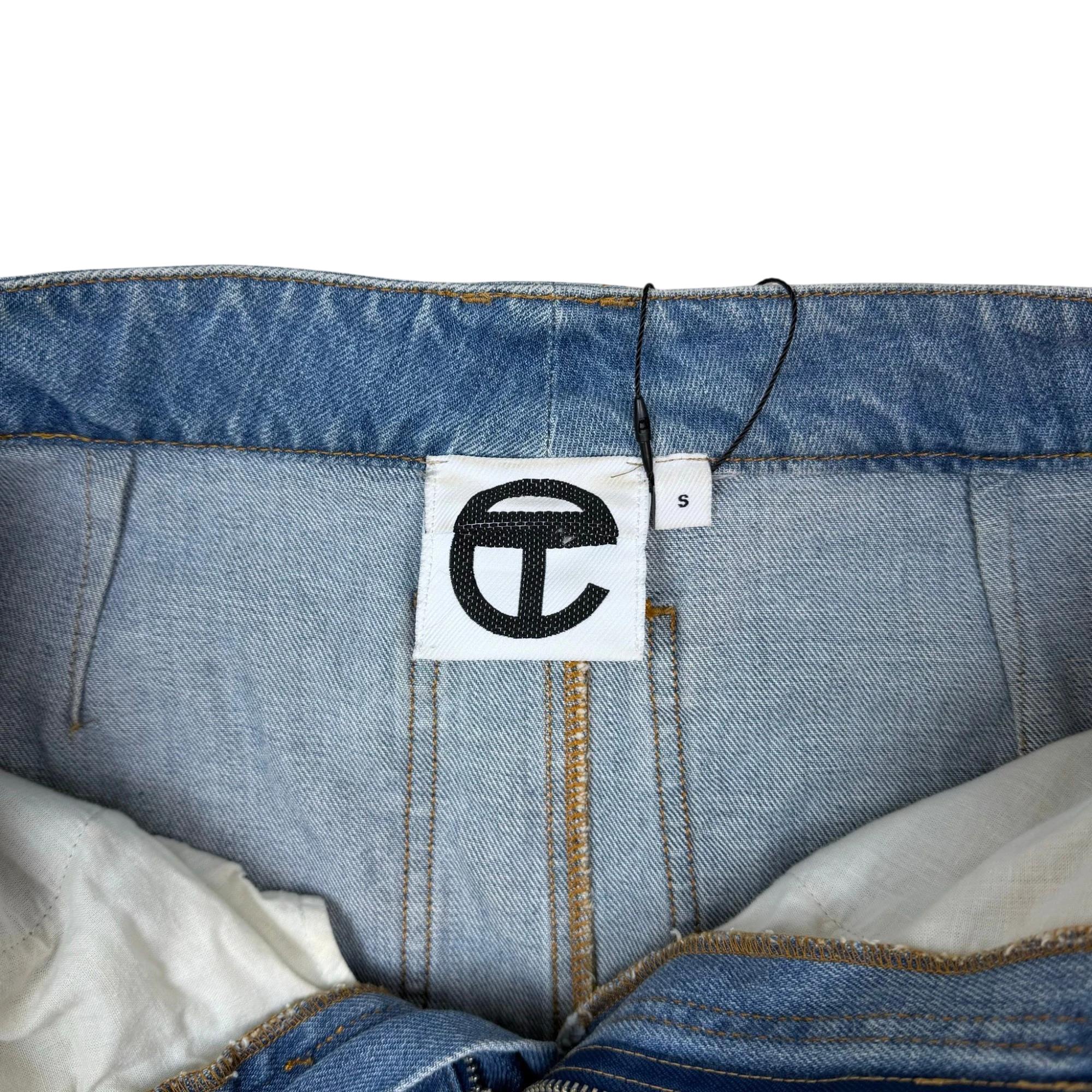 Telfar Combination Denim Cargo Pants (Size S Womens) thumbnail 5