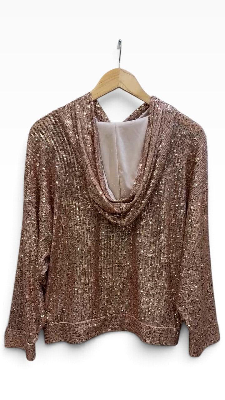 Nara Camicie Bronze Sequin Hoodie 44 thumbnail 8