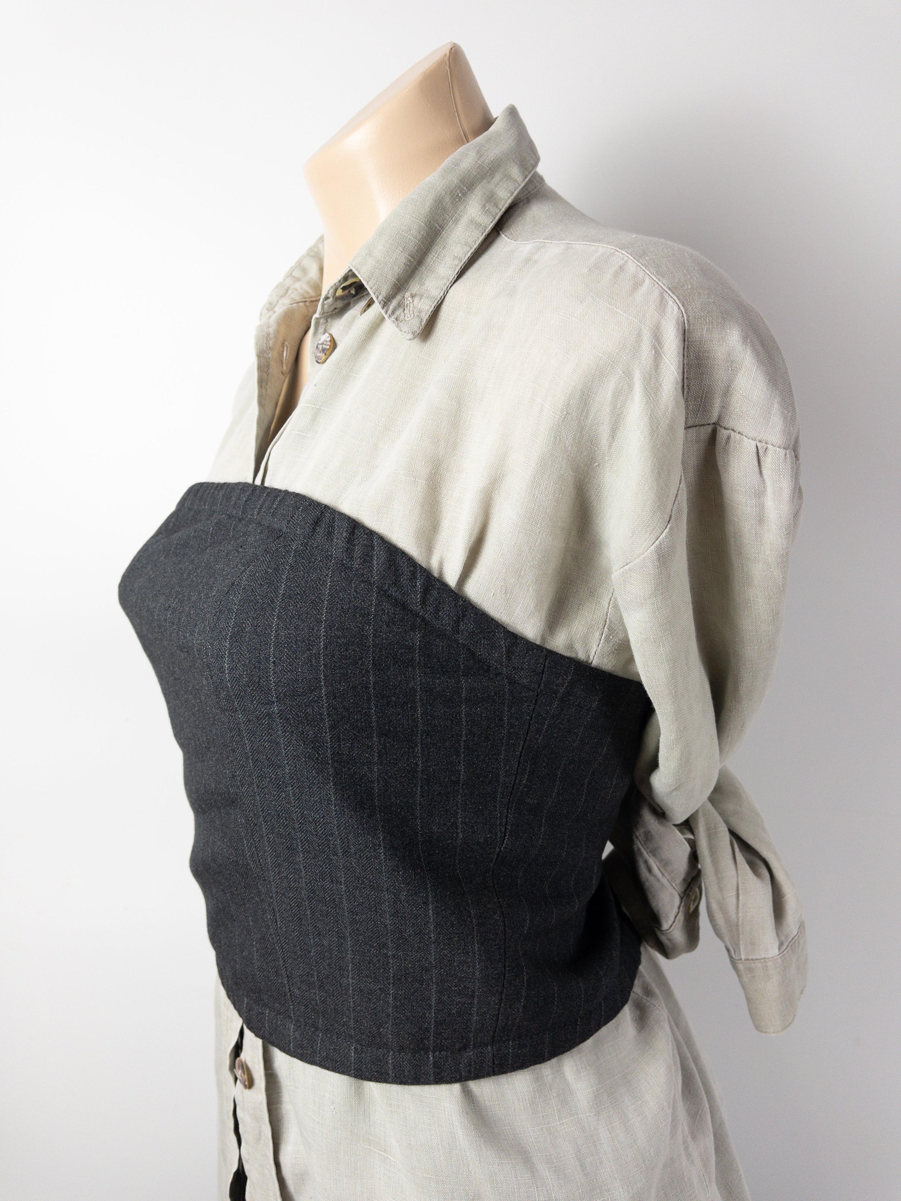 VENDERBYS Grey Bustier Top S thumbnail 2