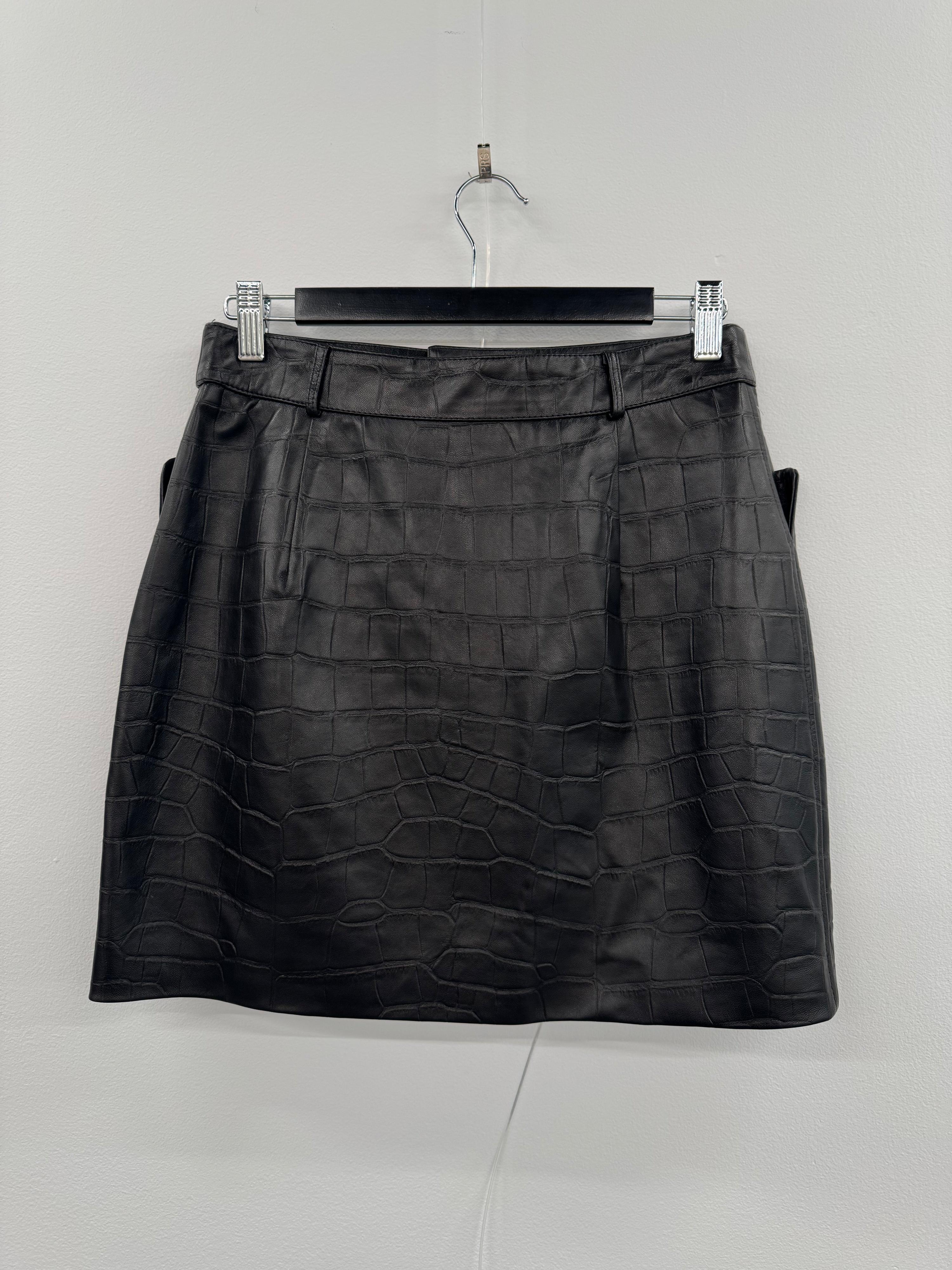 Alessandra Rich Leather Skirt Sz 42 thumbnail 2
