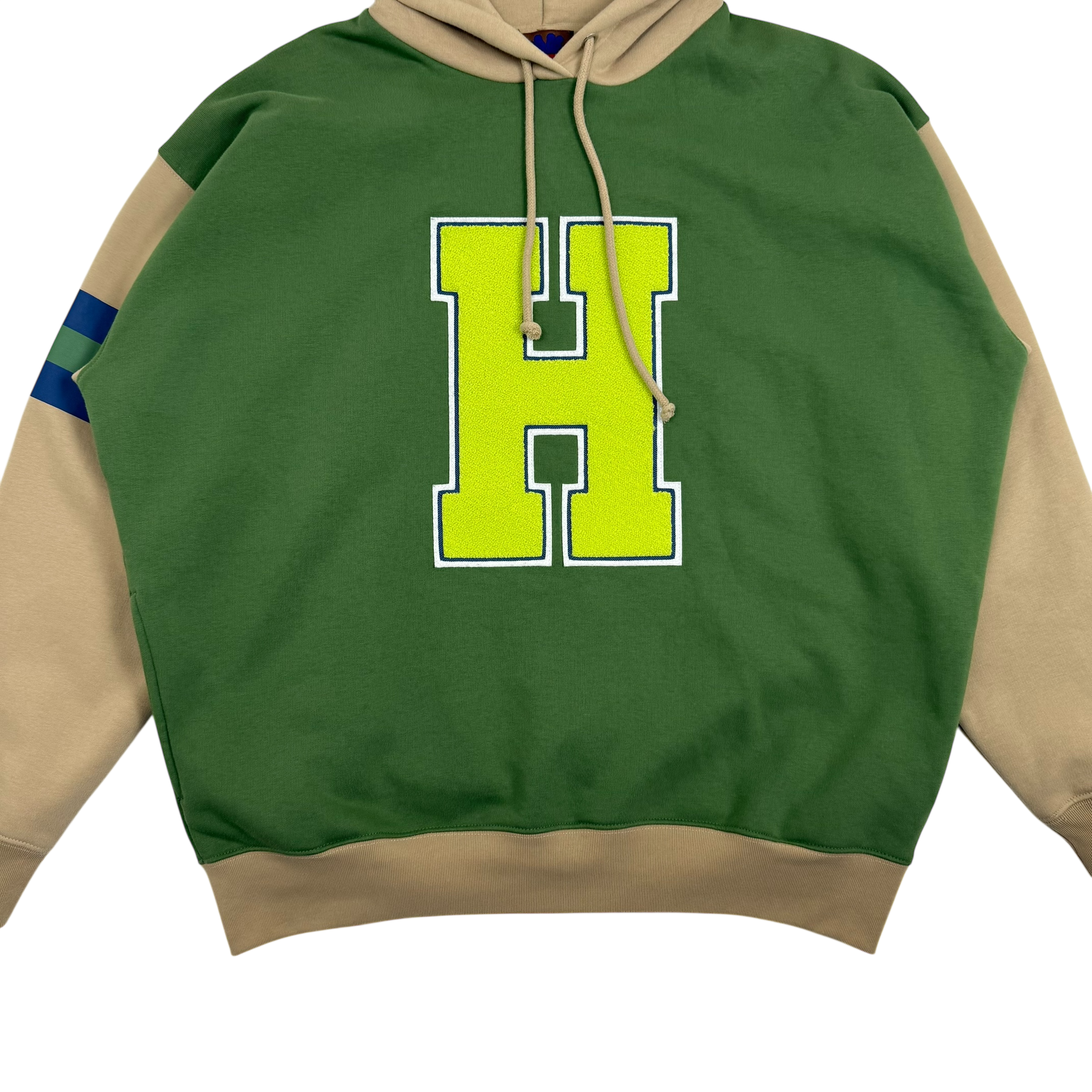 Heaven by Marc Jacobs Jumbo Star Varsity Hoodie Green/Beige (Fits M-L) thumbnail 2