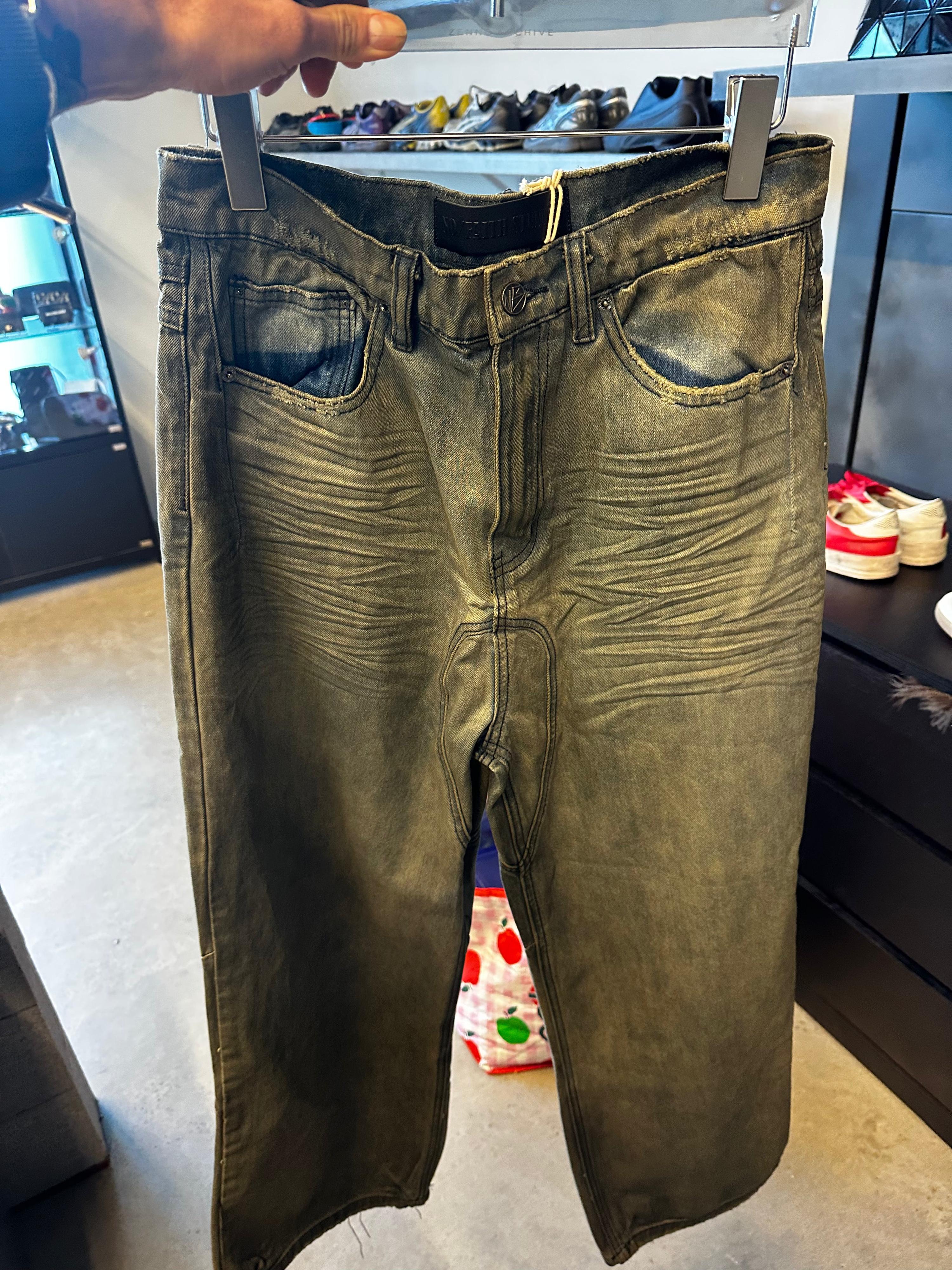 NO/FAITH STUDIOS Concrete Denim Jeans Washed Blue (Size M)