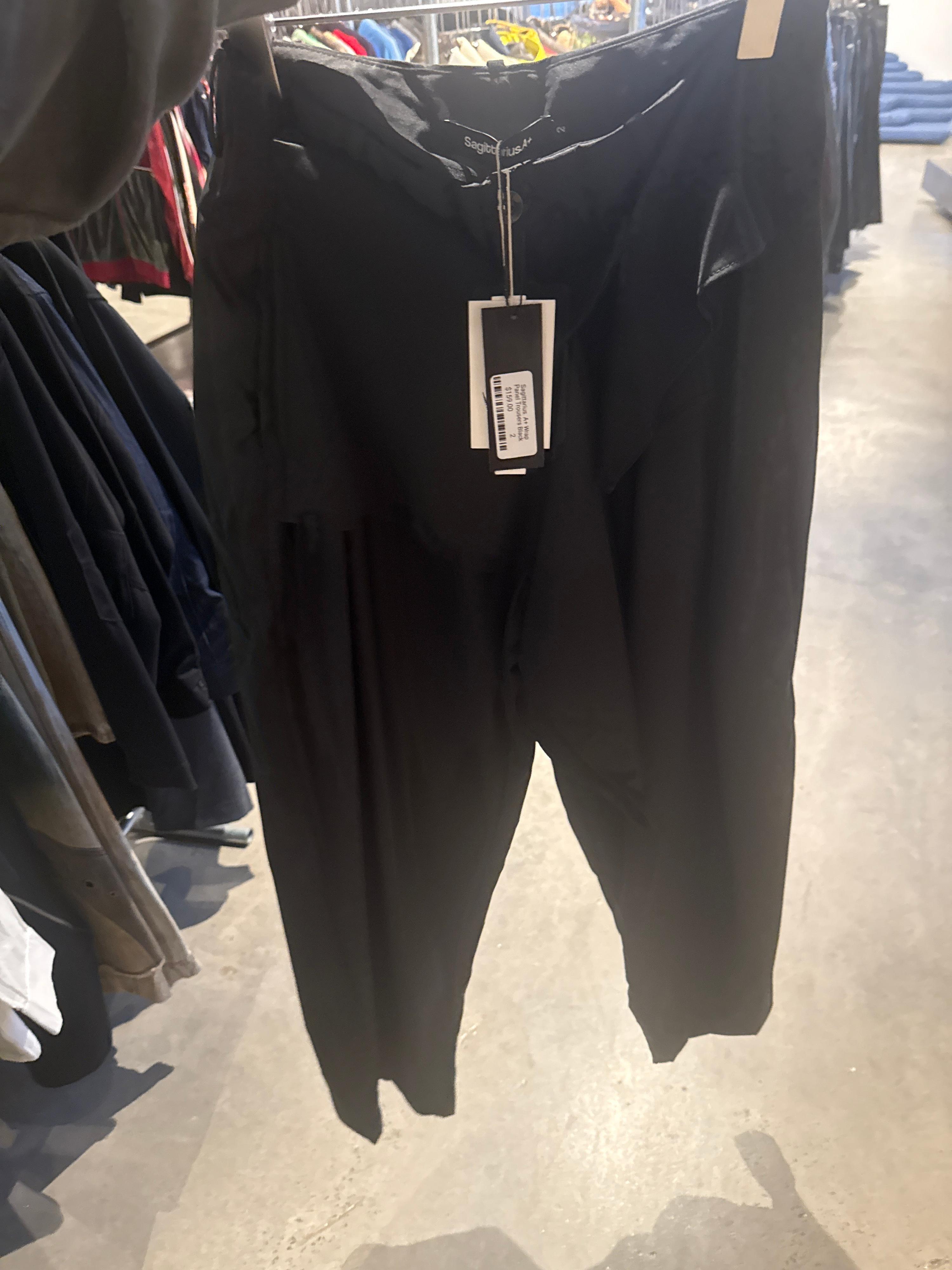 Sagittarius. A+ Wrap Panel Trousers Black - 2