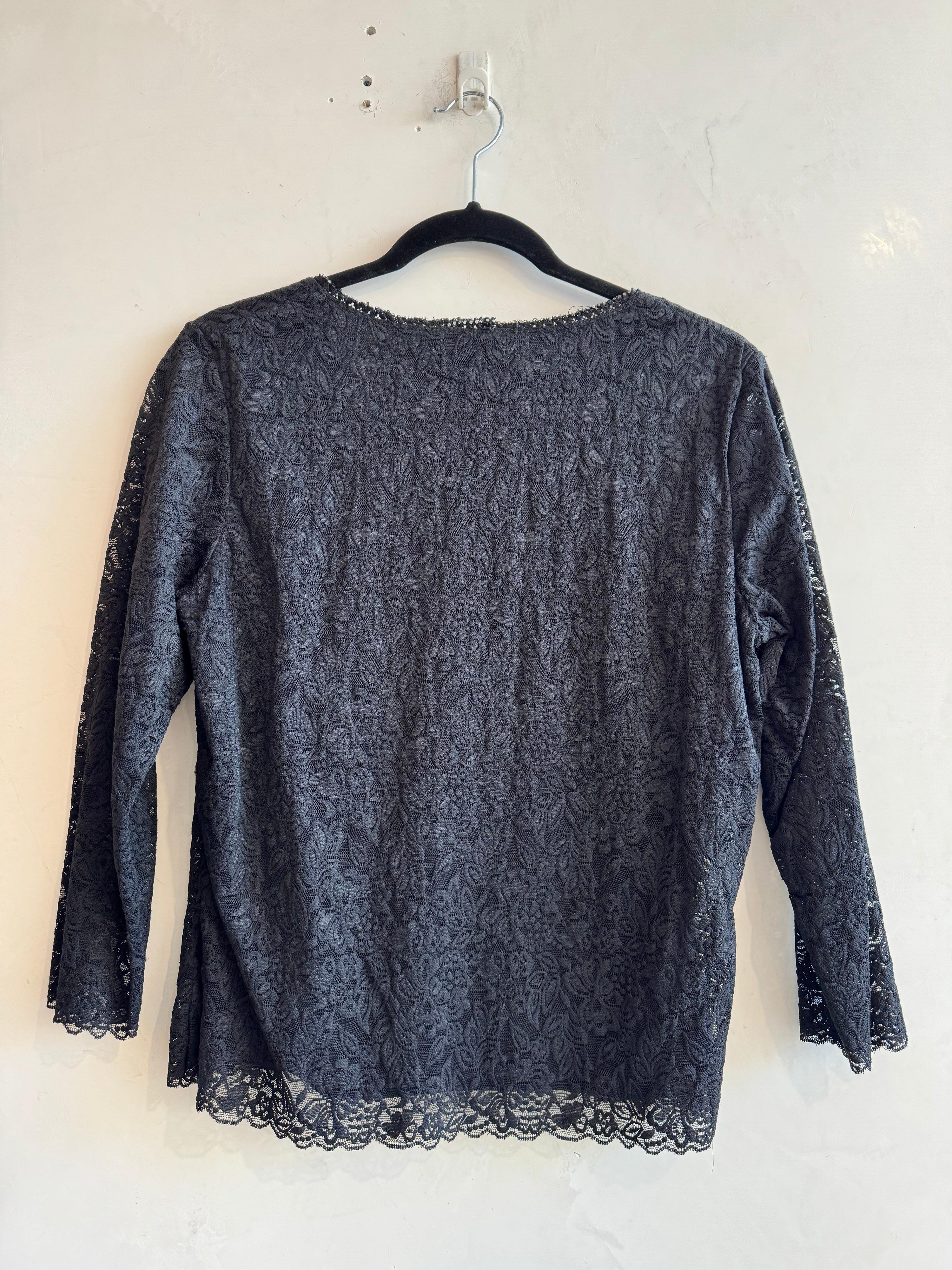 Vintage Silhouette lace top - size L thumbnail 2