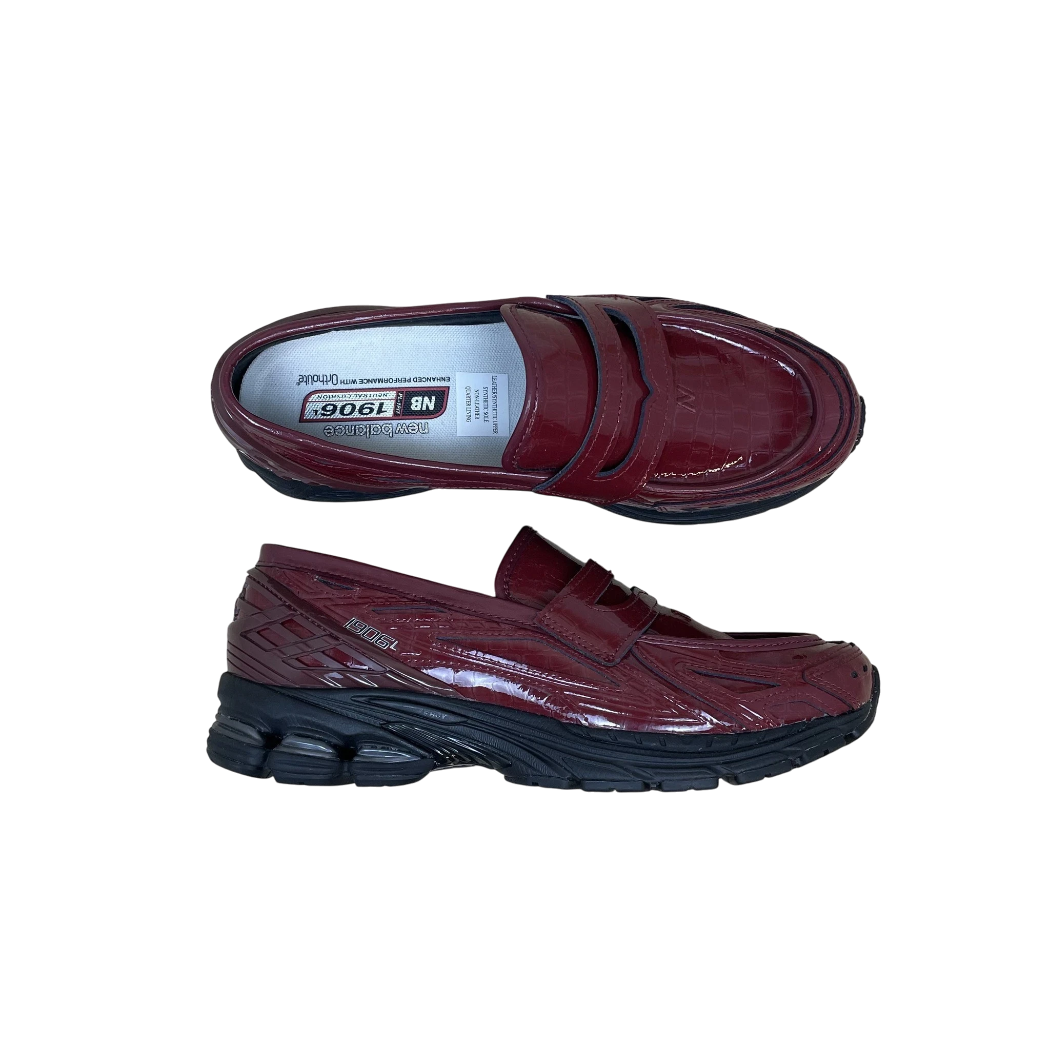 New Balance 1906L Loafers Crocodile Maroon (Size US10/UK9.5)