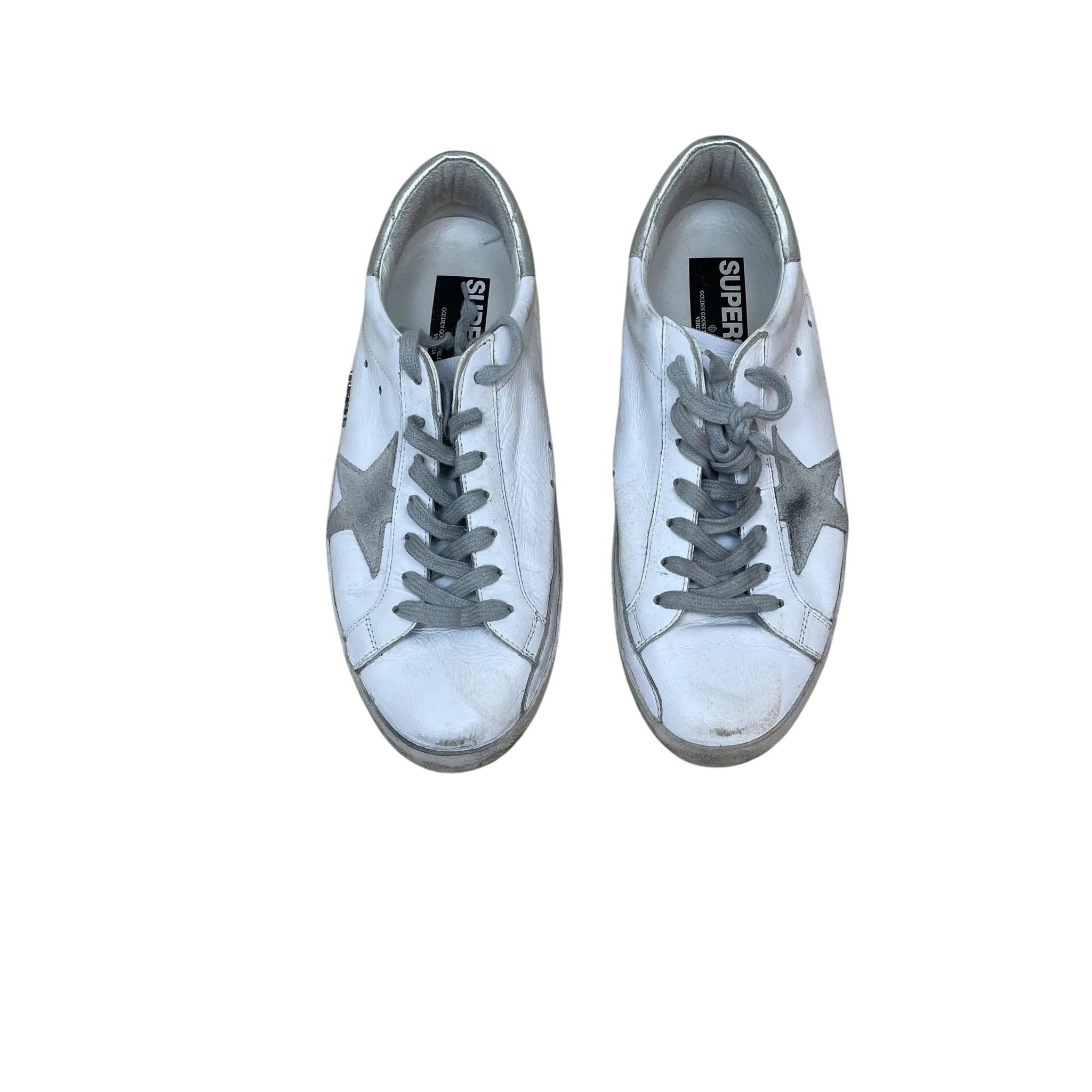 Golden Goose Leather Super Star Sneakers White / Silver (Size 43) thumbnail 2