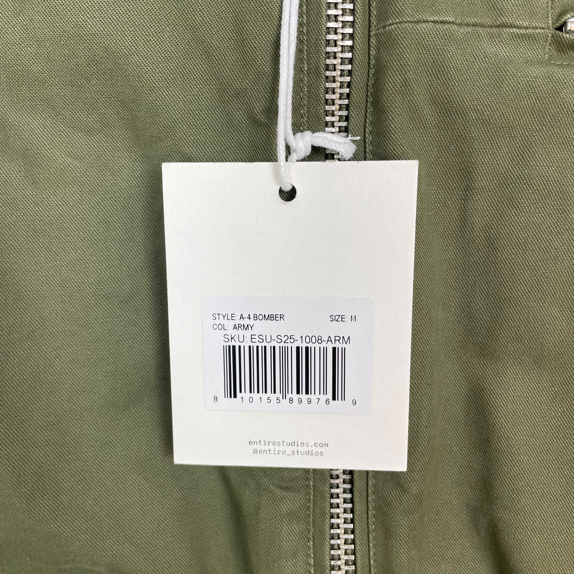 Entire Studios SS25 A-4 Bomber Jacket Khaki Green (Size M) thumbnail 6