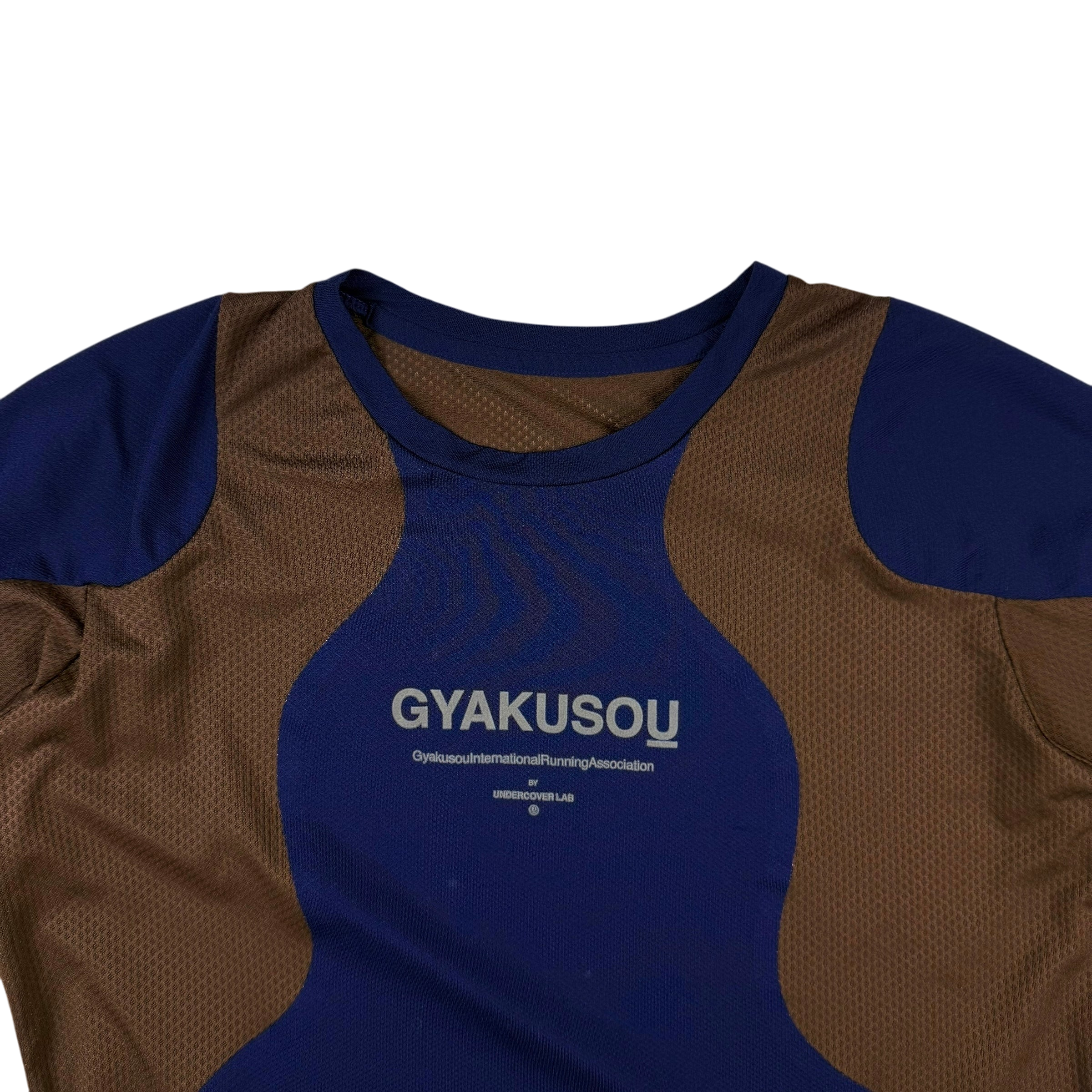 Nike x Undercover Gyakusou AW13 Dri-Fit T-Shirt Navy/Brown (Fits S-M) thumbnail 2