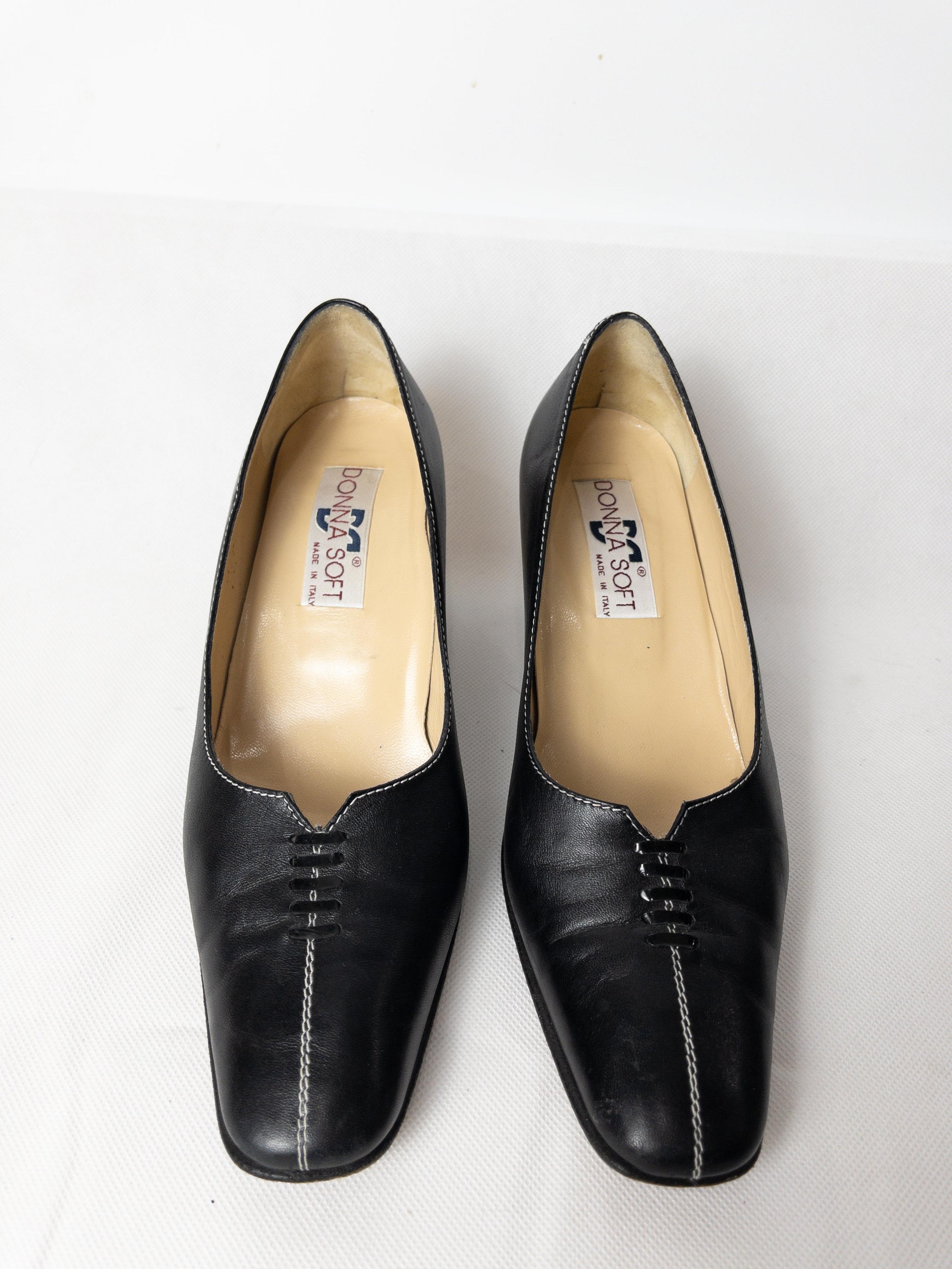 DONNA SOFT Vintage Comfort Leather Heels Size 37 thumbnail 2