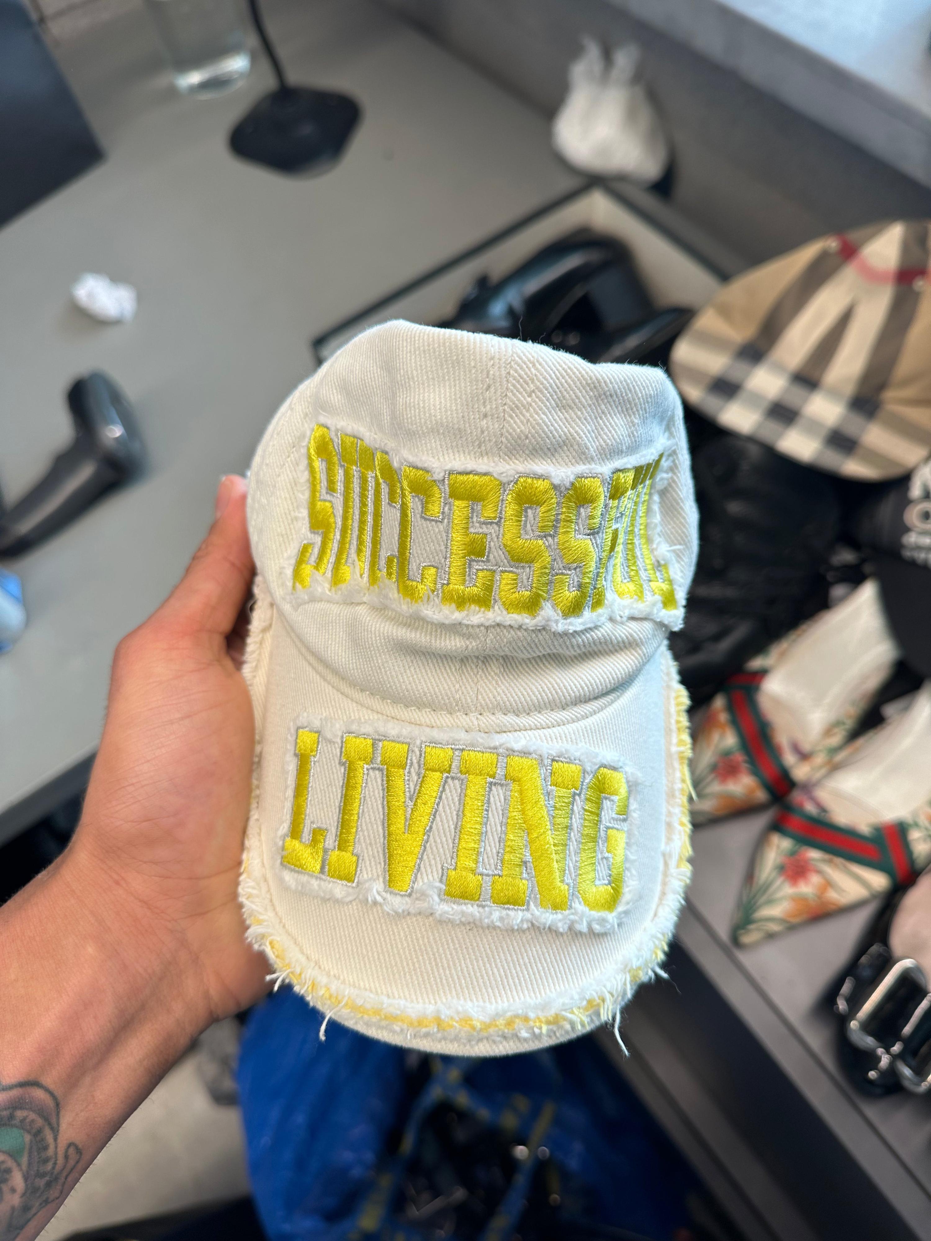 Diesel C-Gus ‘Successful Living’ Embroidered Cap Cream