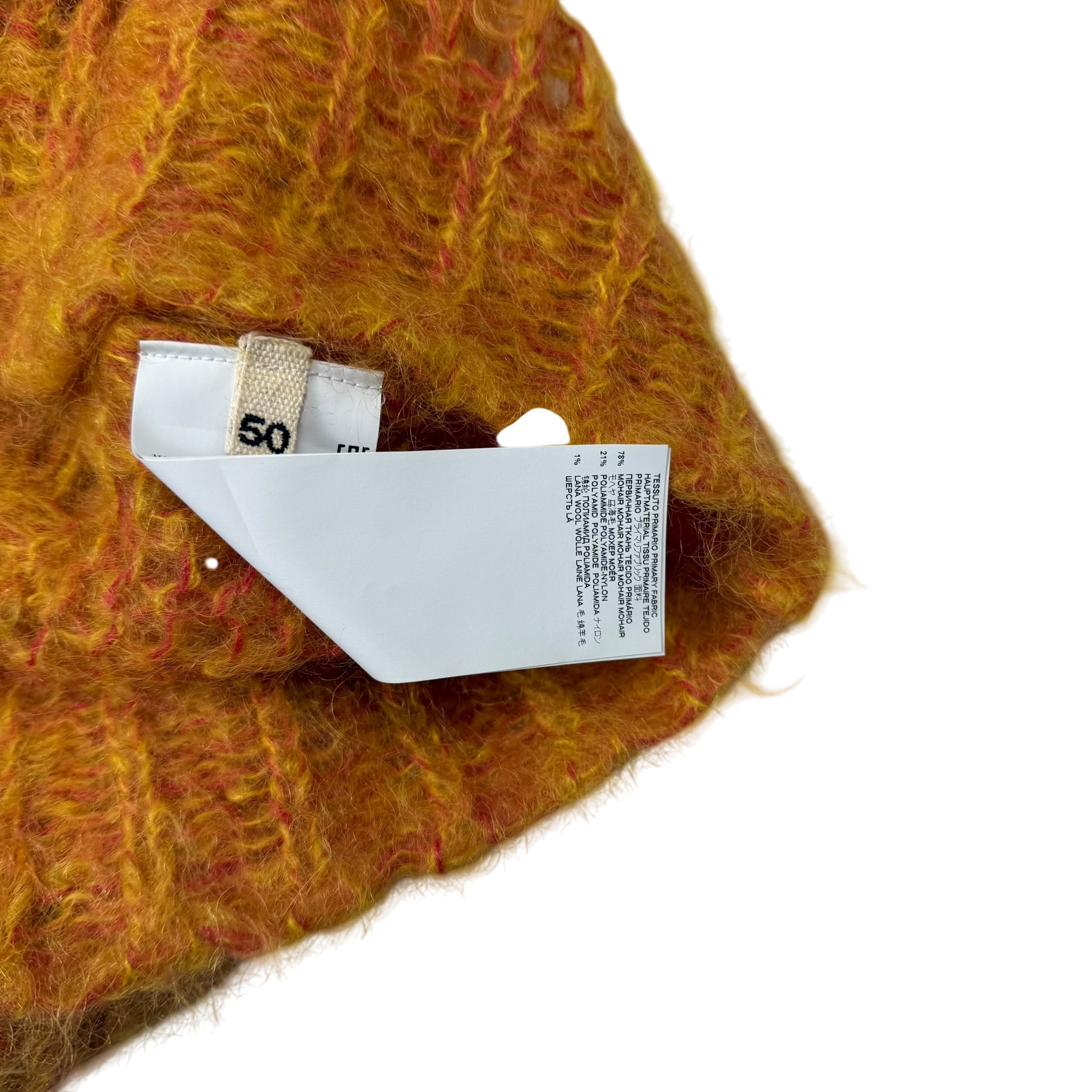 MARNI Latticed Open-Gauge Oversized Mohair-Blend Sweatshirt Orange (Size L) thumbnail 6