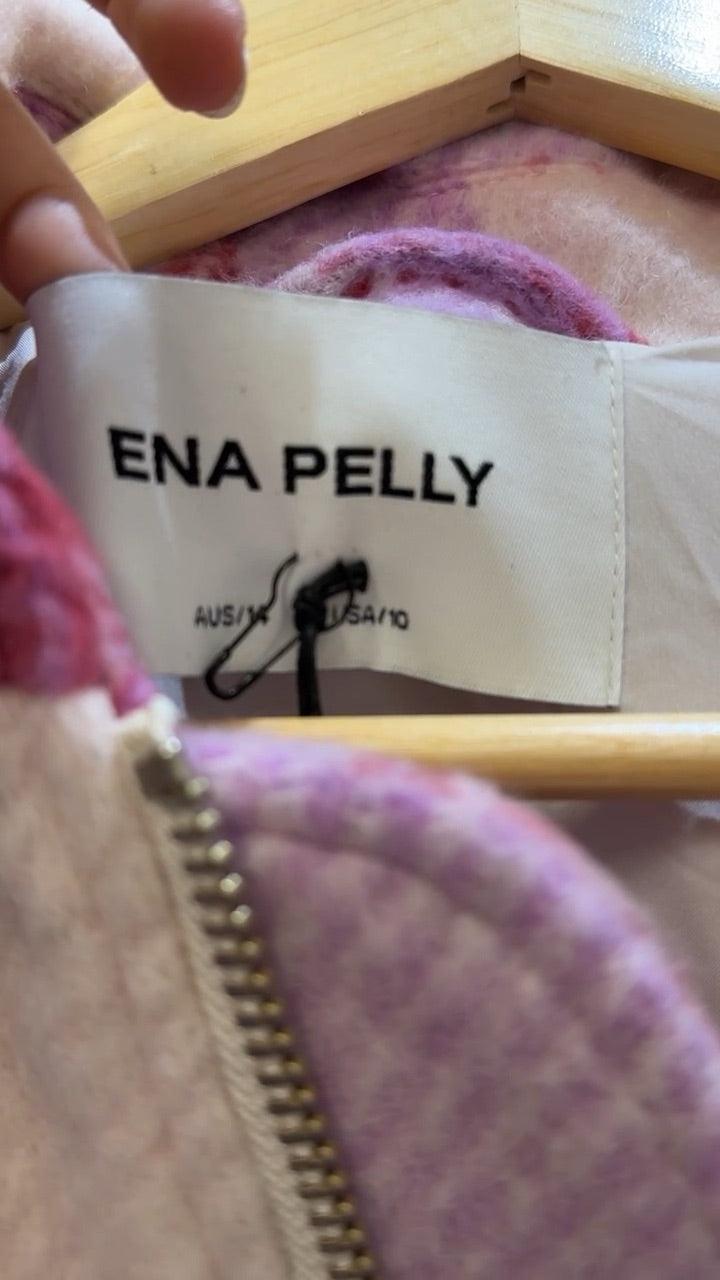 Ena Pelly Purple Pink Plaid Jacket 10 thumbnail 3