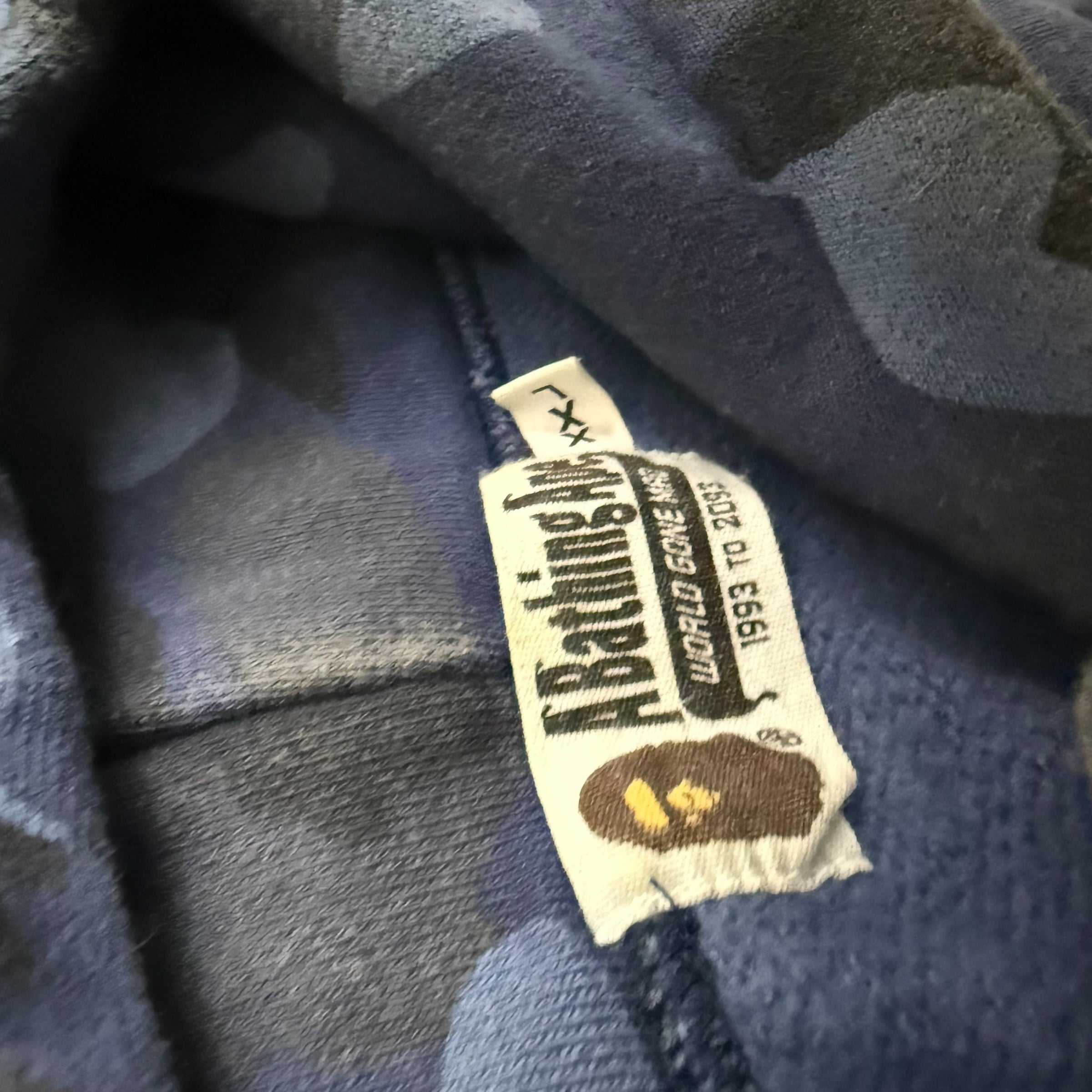 BAPE (A Bathing Ape) 1st Camo Hoodie Blue (Fits XL) thumbnail 6