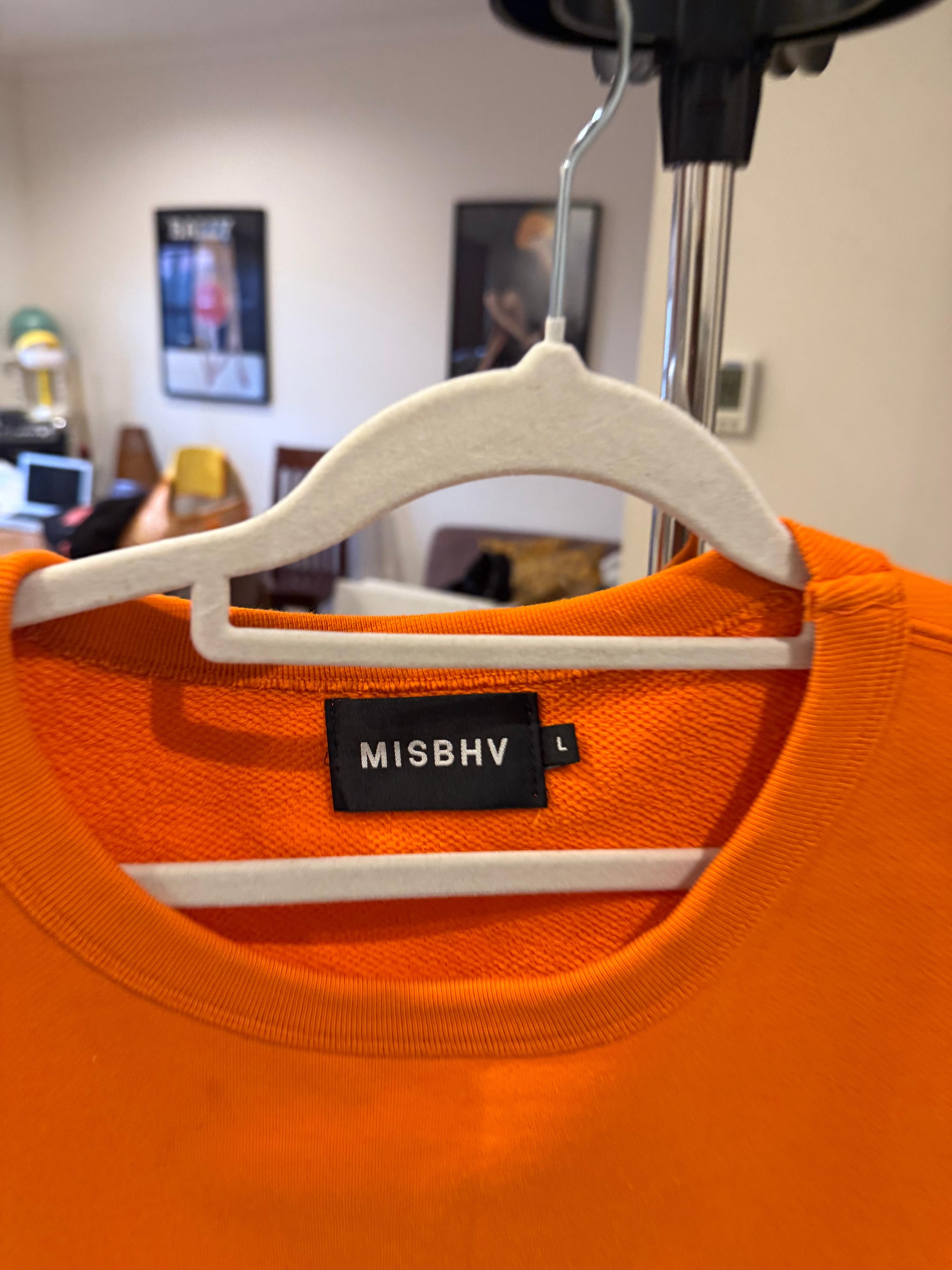 MISBHV Harcore Pleasure Crewneck Sweatshirt Orange (Size L) thumbnail 2