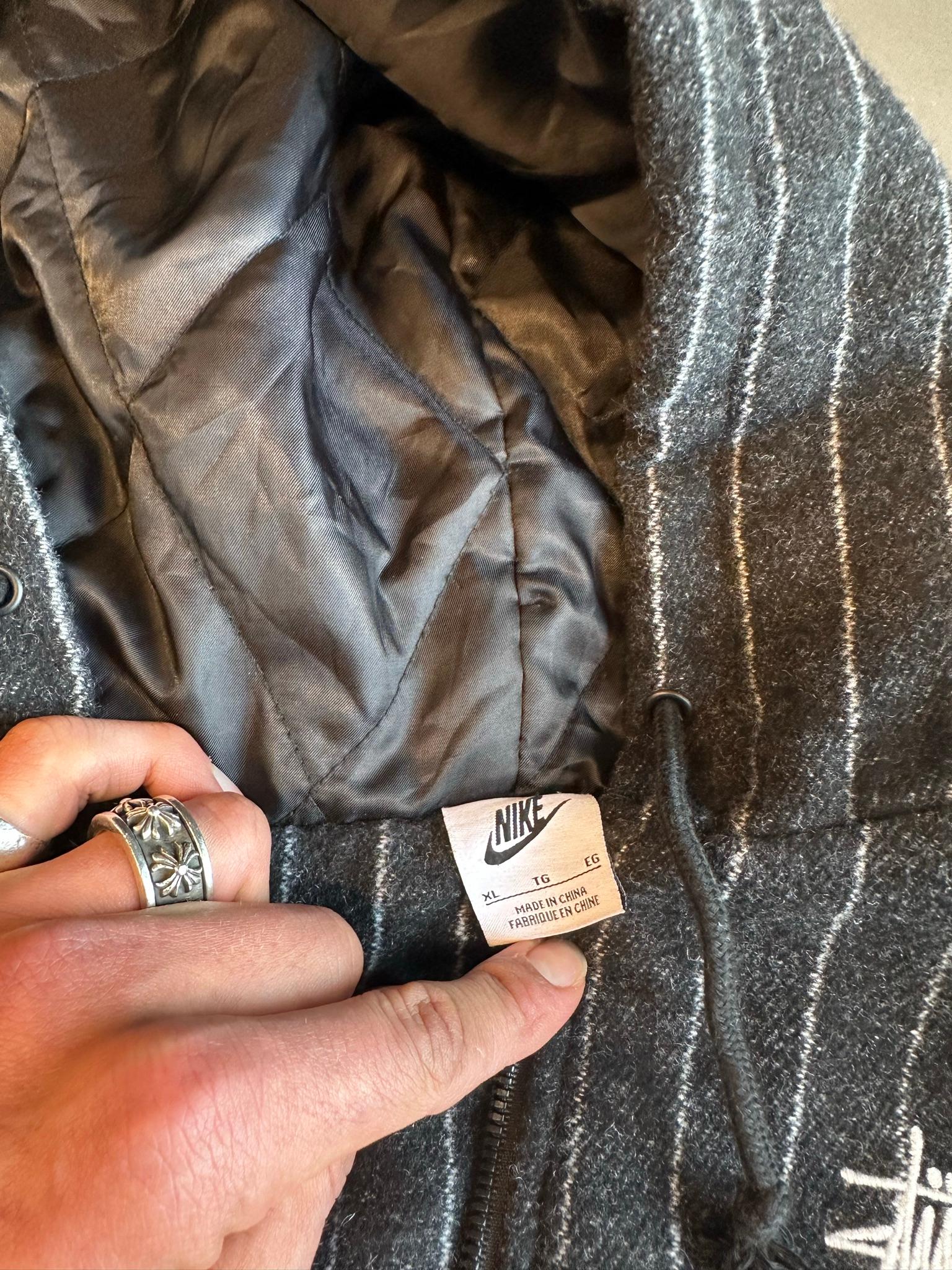 Nike x Stussy Pinstripe Wool Work Jacket Black (Size XL) thumbnail 2