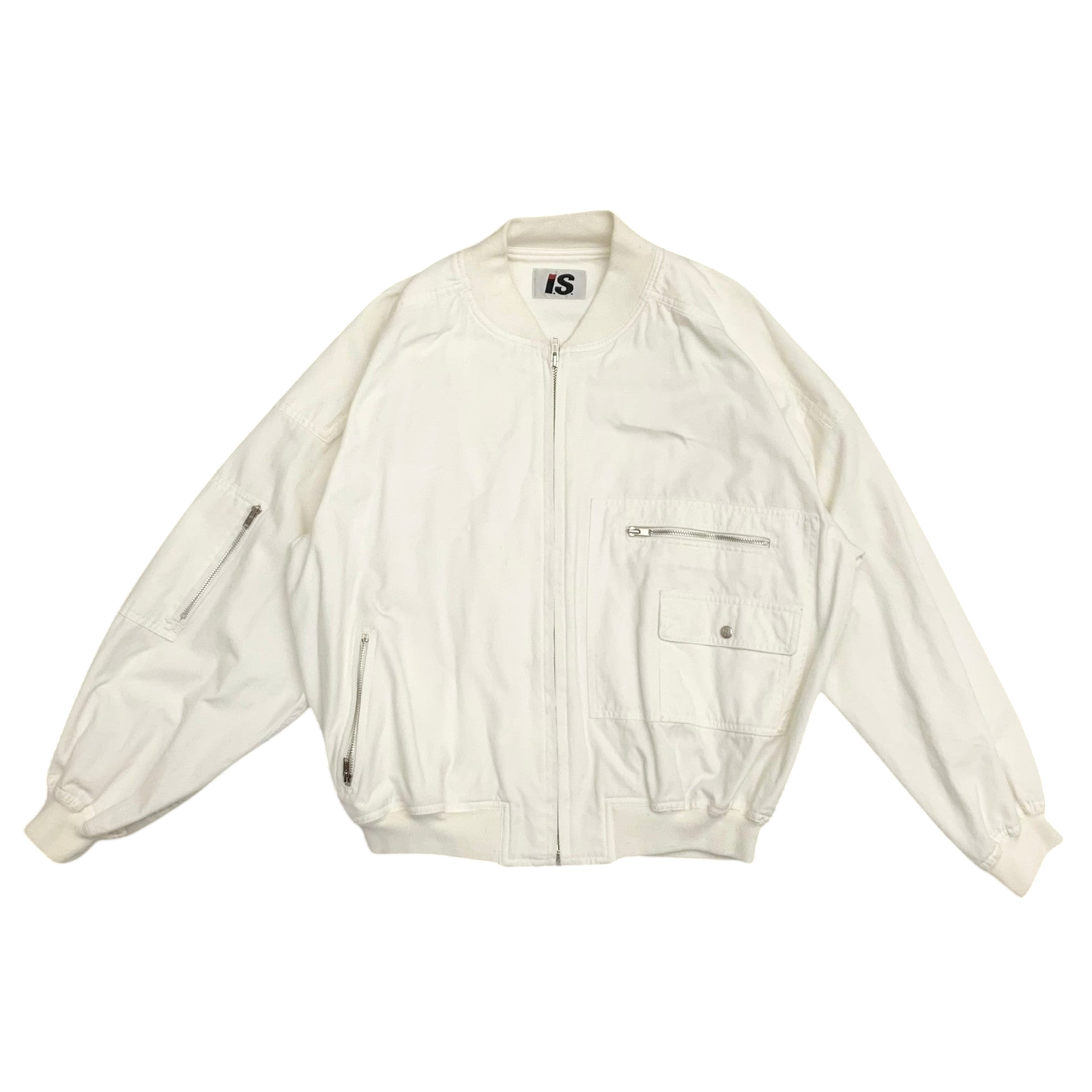 Issey Miyake Issey Sport AW1988 Care Label Bomber Jacket White (Fits M-L) thumbnail 2