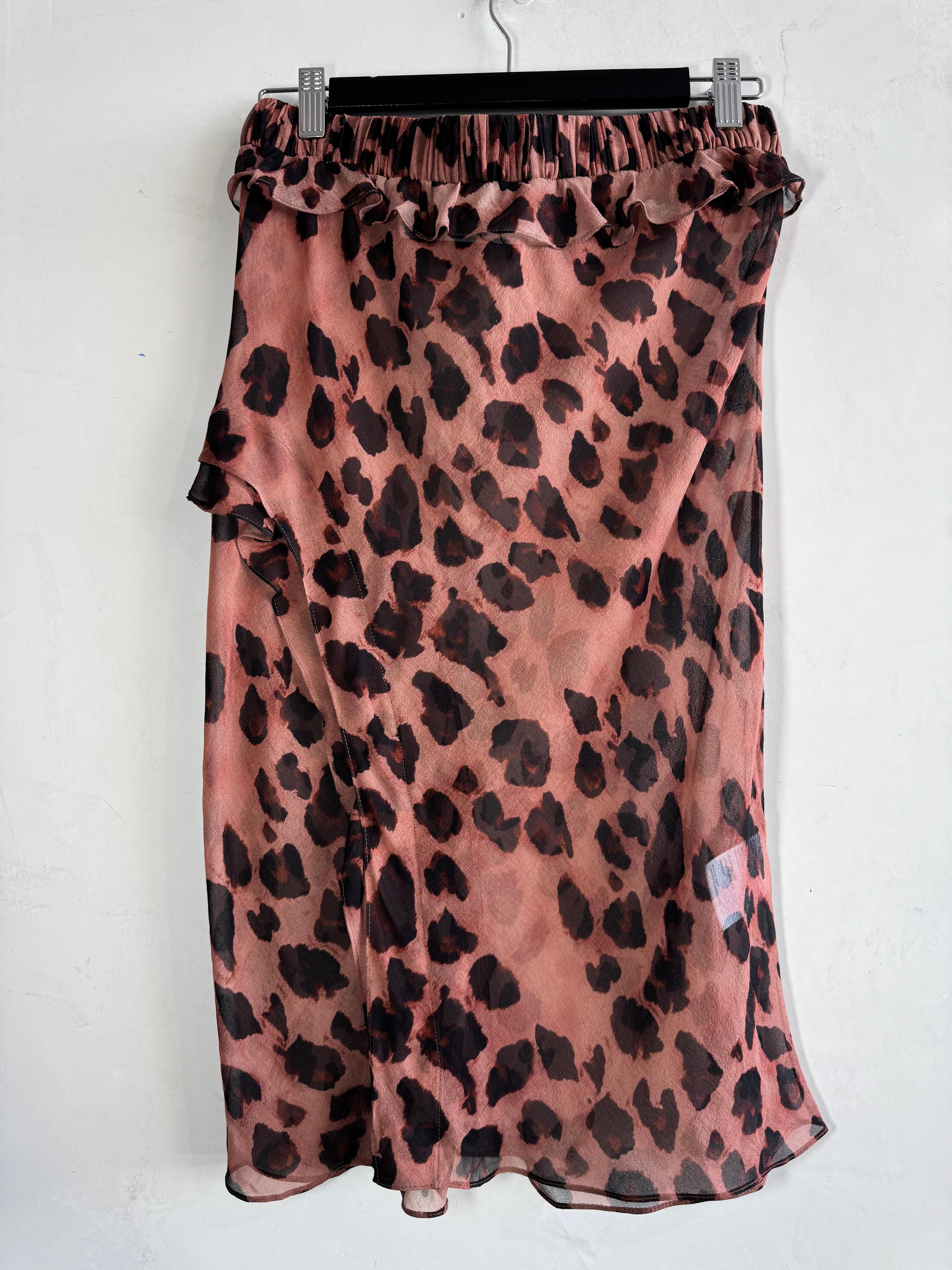 Christopher Besber Leopard Skirt - size 10 thumbnail 2
