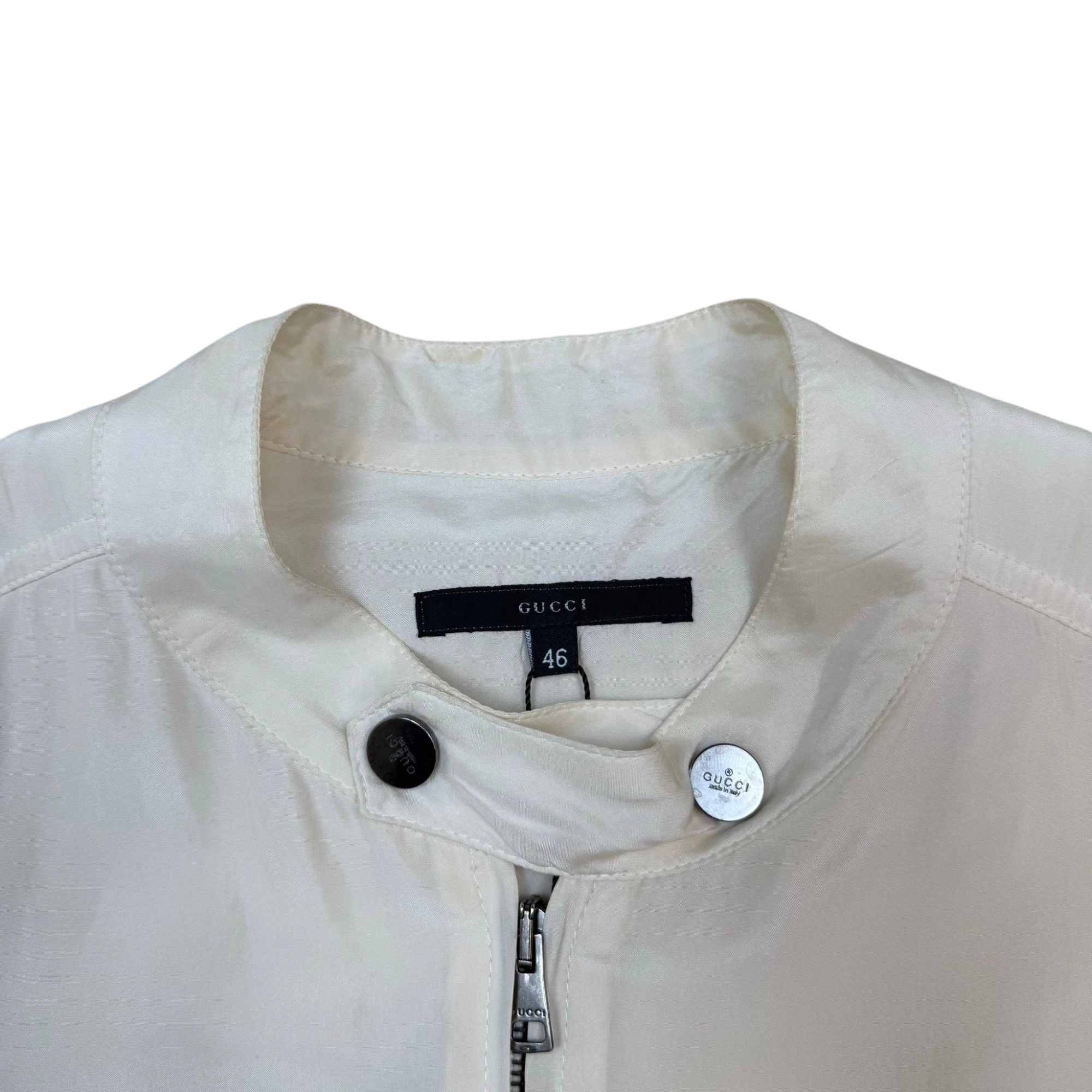 Gucci 90s Silk Jacket Ivory (Size 46/S Mens) thumbnail 2