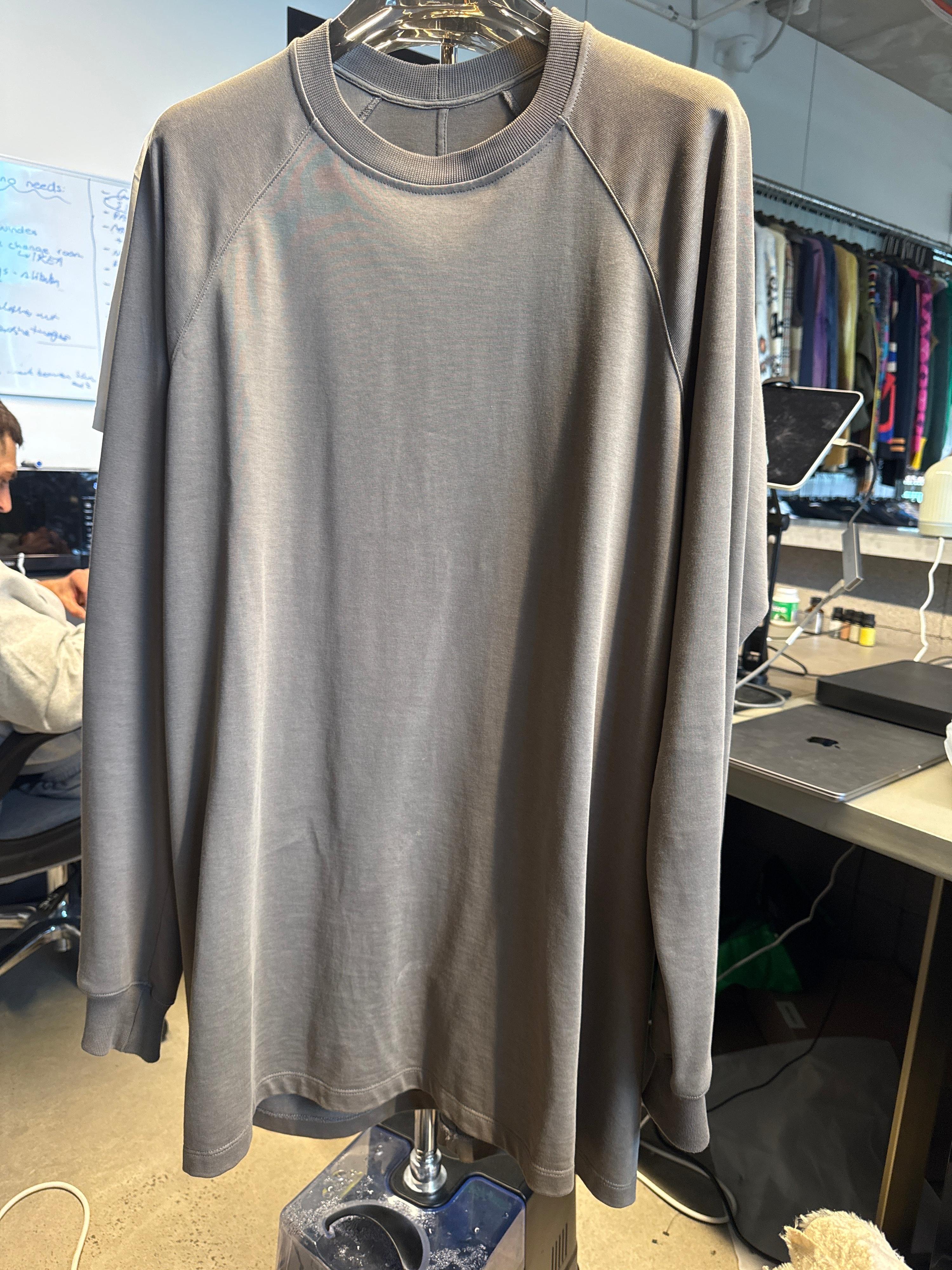 Rick Owens SS22 Fogachine Long Sleeve Shirt ‘Dust Grey’ (Size XL)