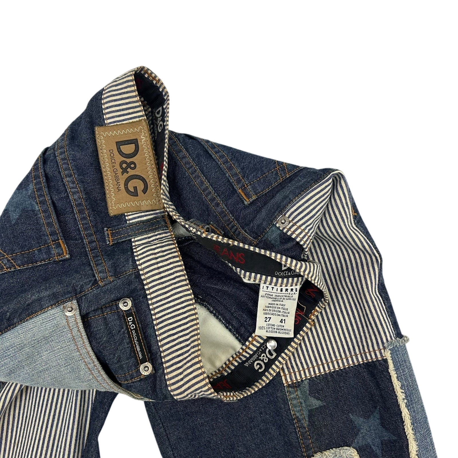 Dolce & Gabanna 2000s Patchwork Women’s Jeans (Size 27”) thumbnail 5
