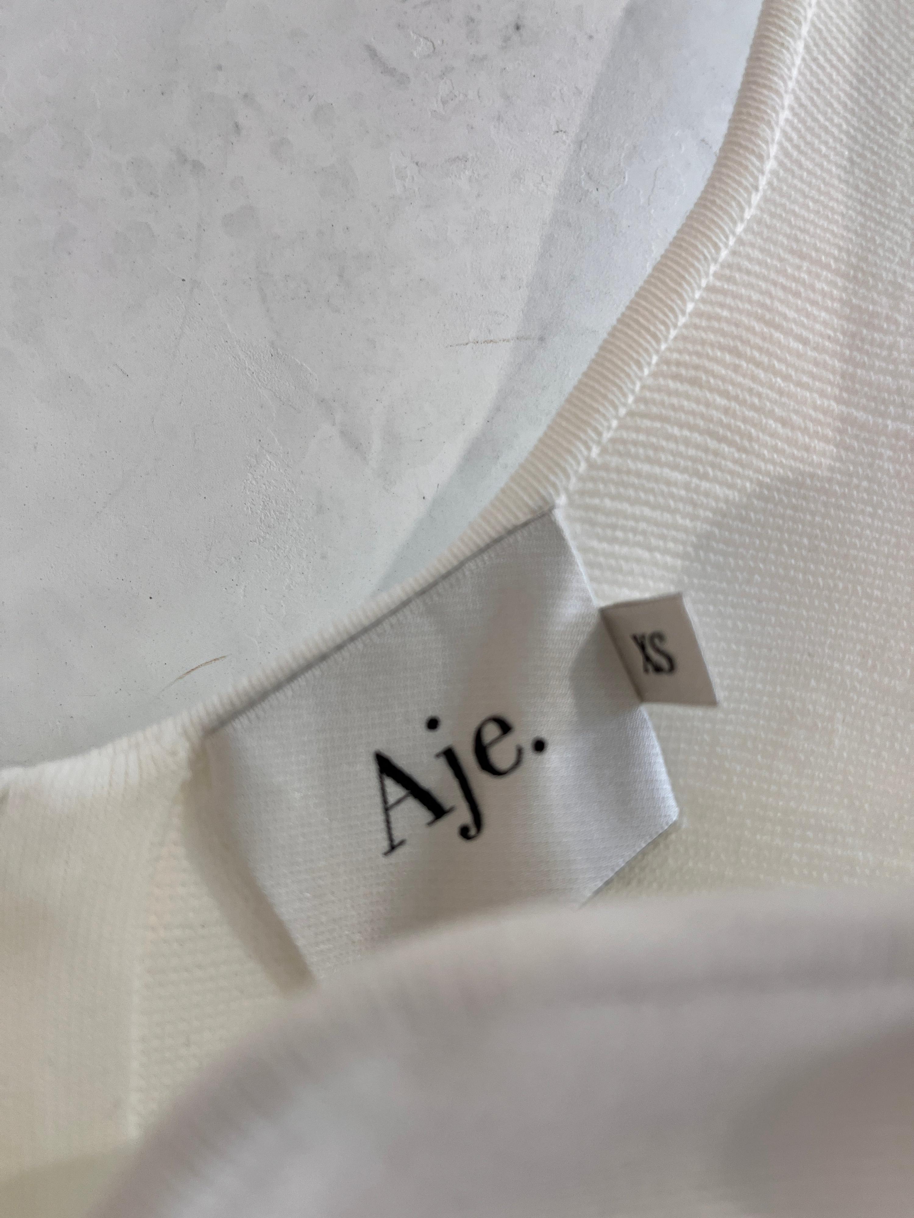 AJE White Knit Mini Dress Size XS thumbnail 6
