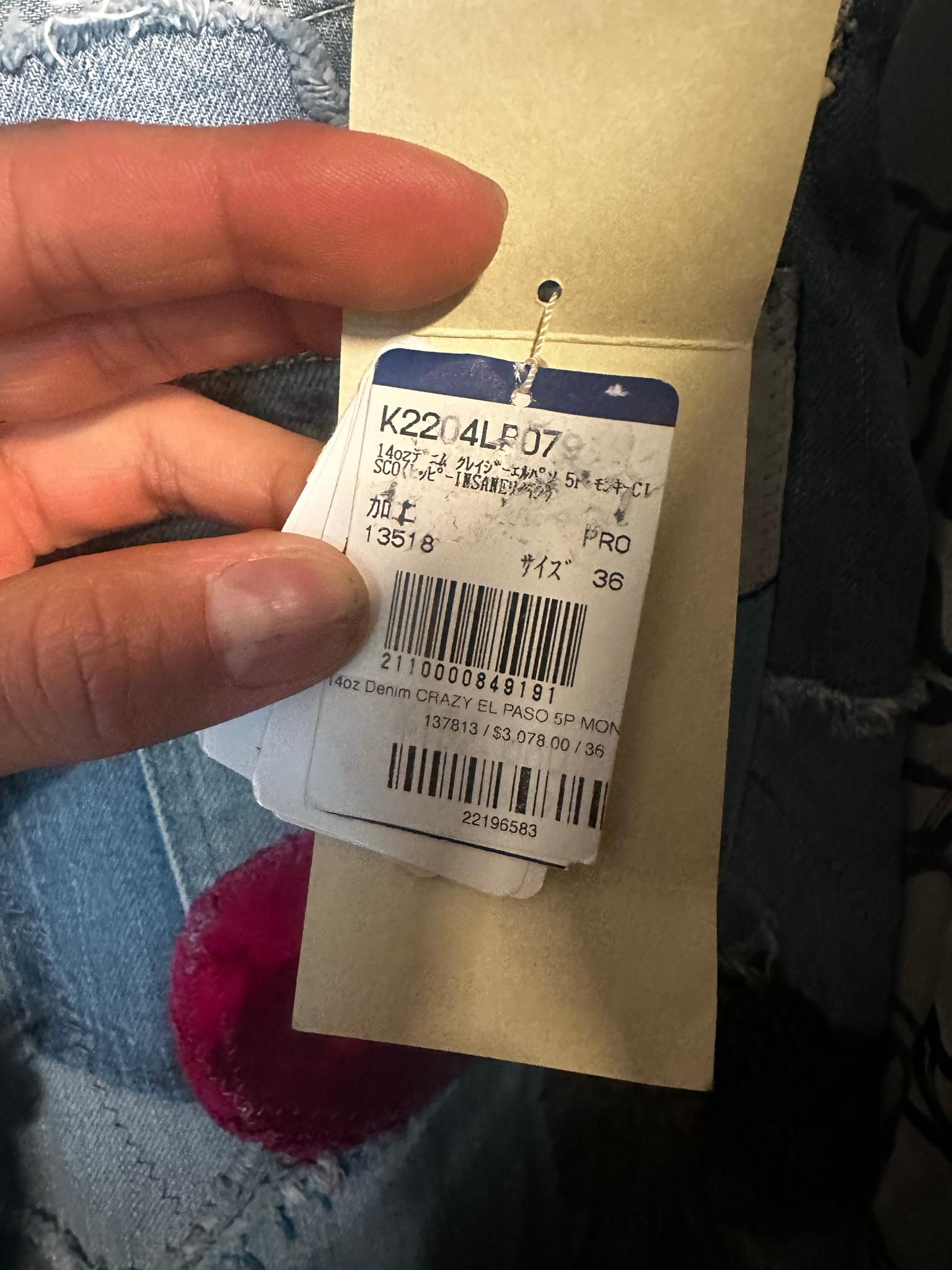 Kapital 14oz Denim Crazy El Paso 5P Monkey Cisco Jeans (Hippie Insane) (Size 36) thumbnail 2