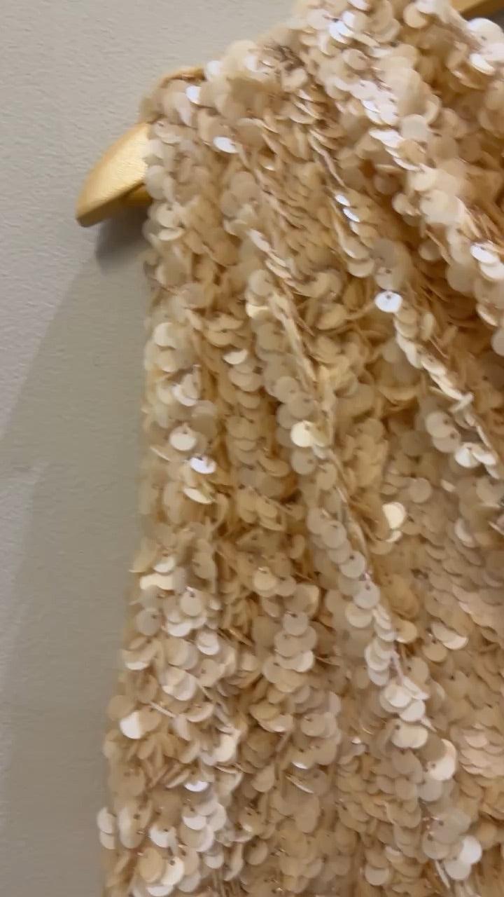 Manning Cartell Beige Sequin Dress 8 thumbnail 3