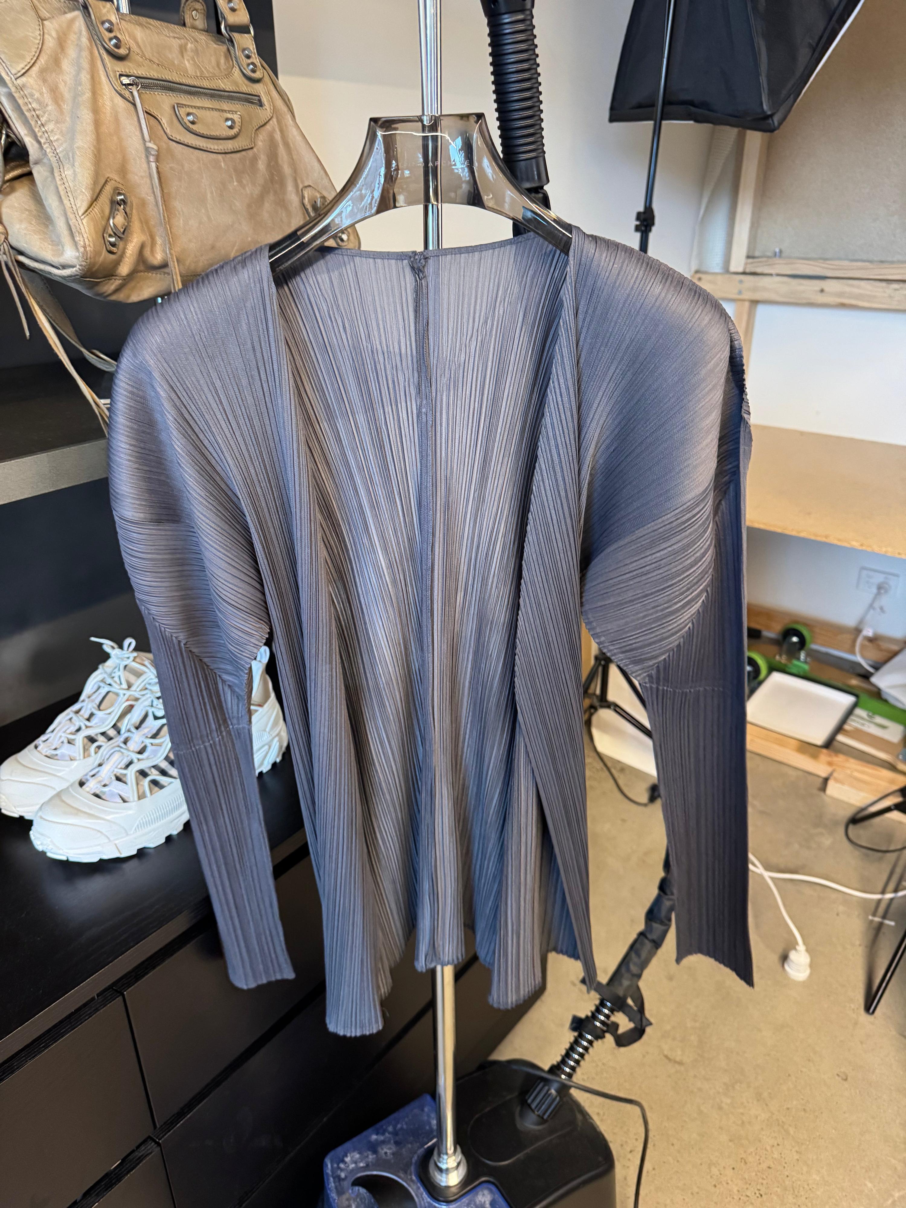 Issey Miyake Pleats Please Cardigan Grey (Fits Women’s L)