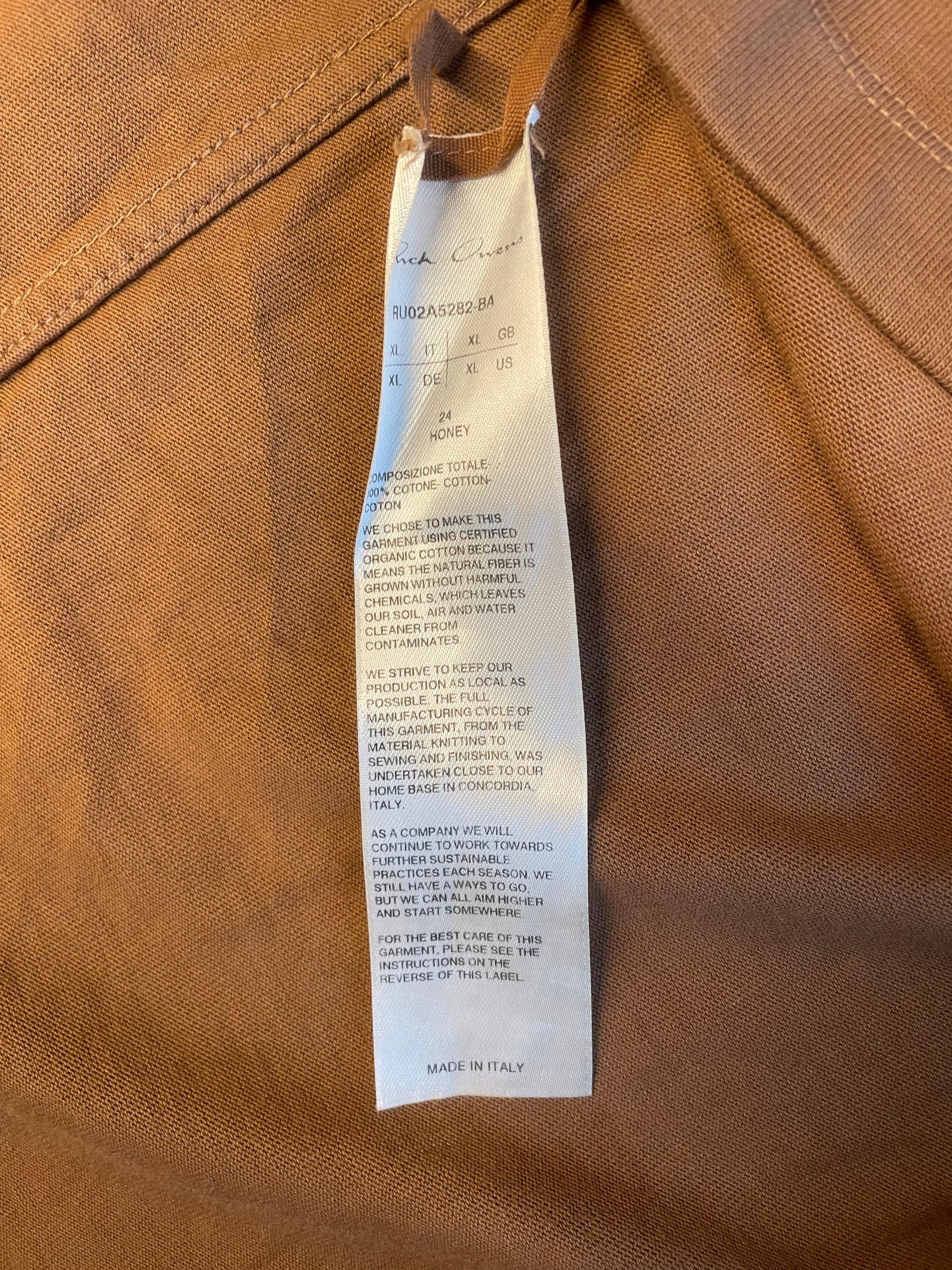 Rick Owens FW21 Gethsemane Level T-Shirt Light Brown (One Size) thumbnail 3