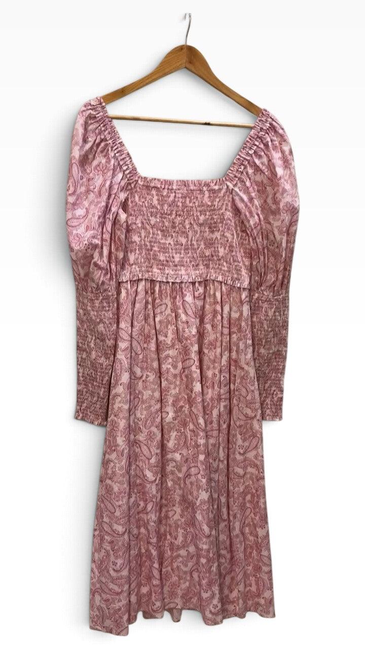 Steele. Pink Paisley Midi Dress M thumbnail 2