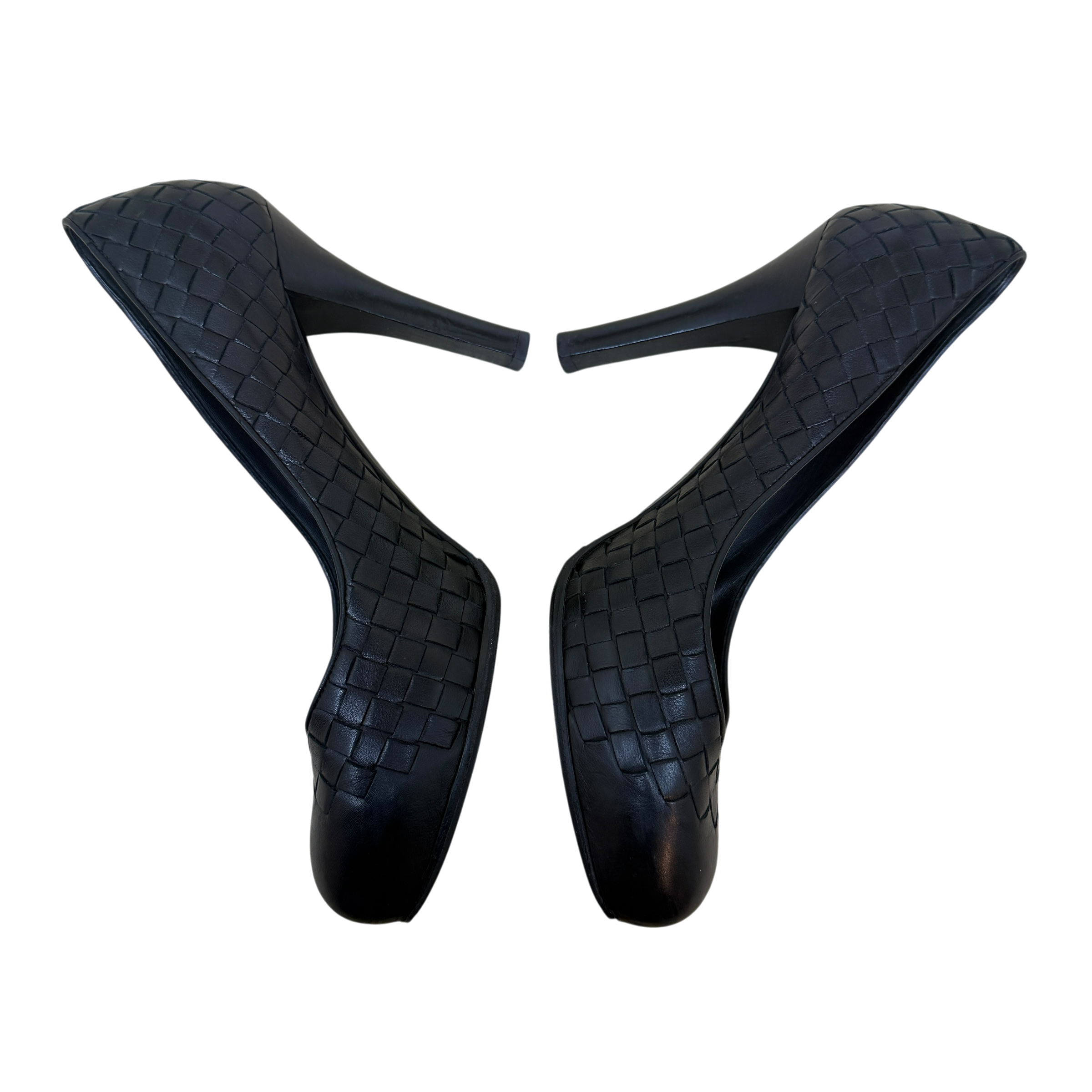 Bottega Veneta Woven Leather Heels Black (Size EU39) thumbnail 3
