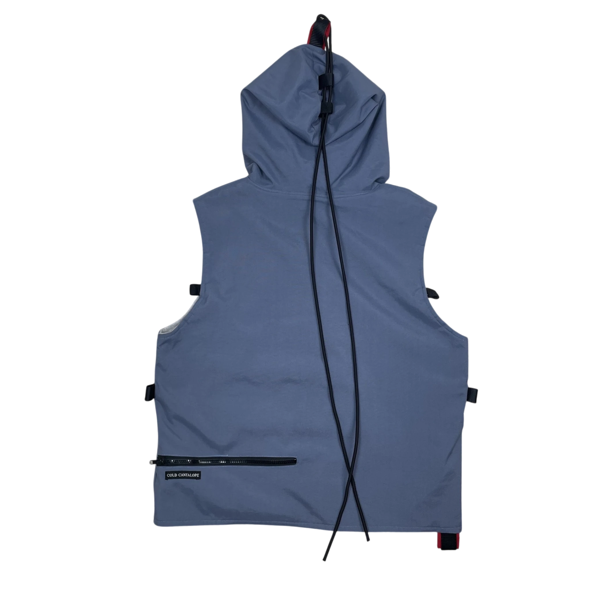 Cold Cantalope 90s Technical Pullover Hooded Vest Blue (Fits S-M) thumbnail 4