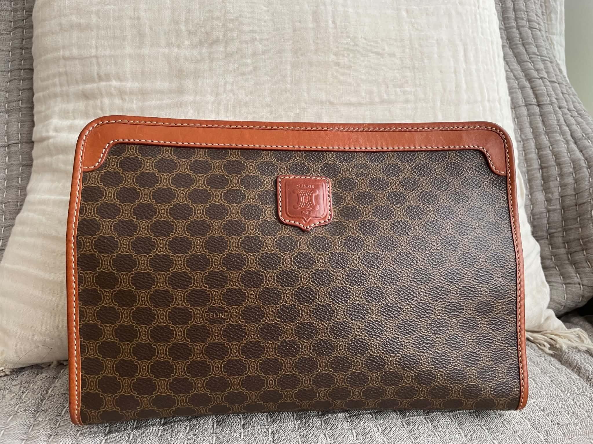Celine Brown Macadam Portfolio Clutch