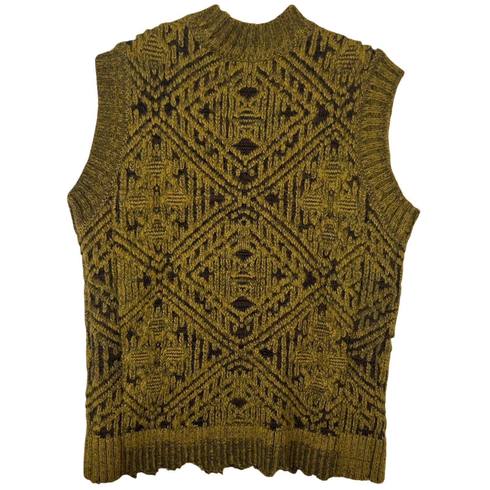 Andersson Bell Jacquard Heavy Distressed Crewneck Knit Vest (Size M) thumbnail 4