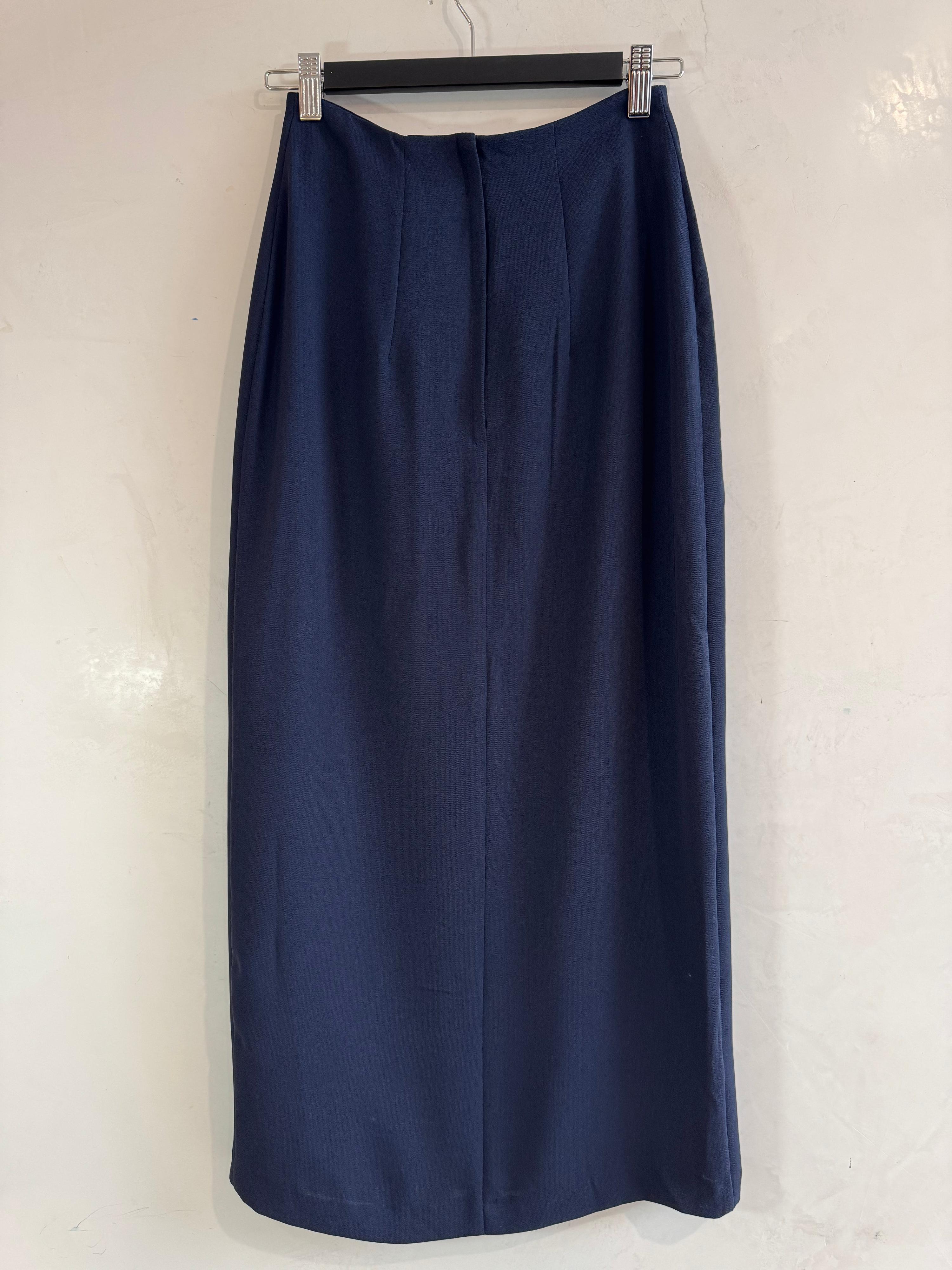 Vintage Contents navy midi pencil skirt - size 8 thumbnail 2