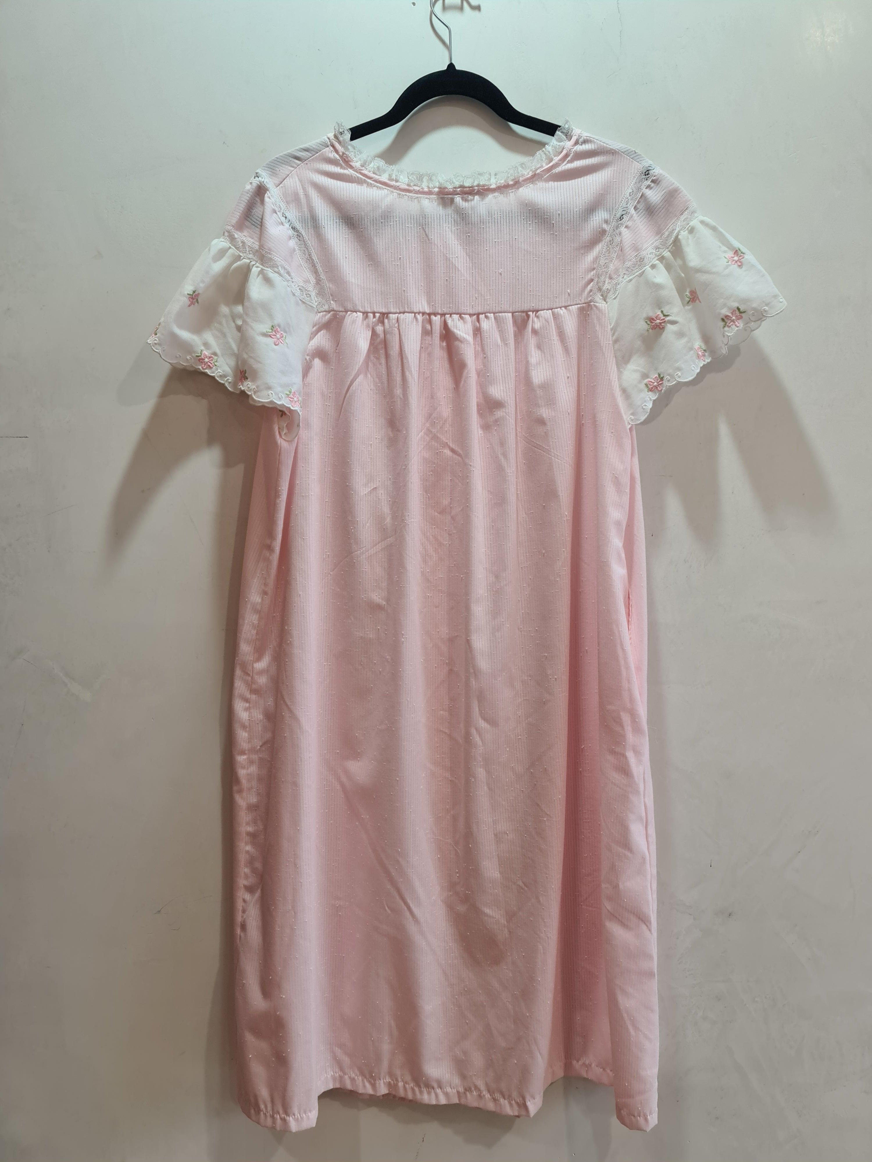 Vintage Elle Pink Night Dress - size L thumbnail 2