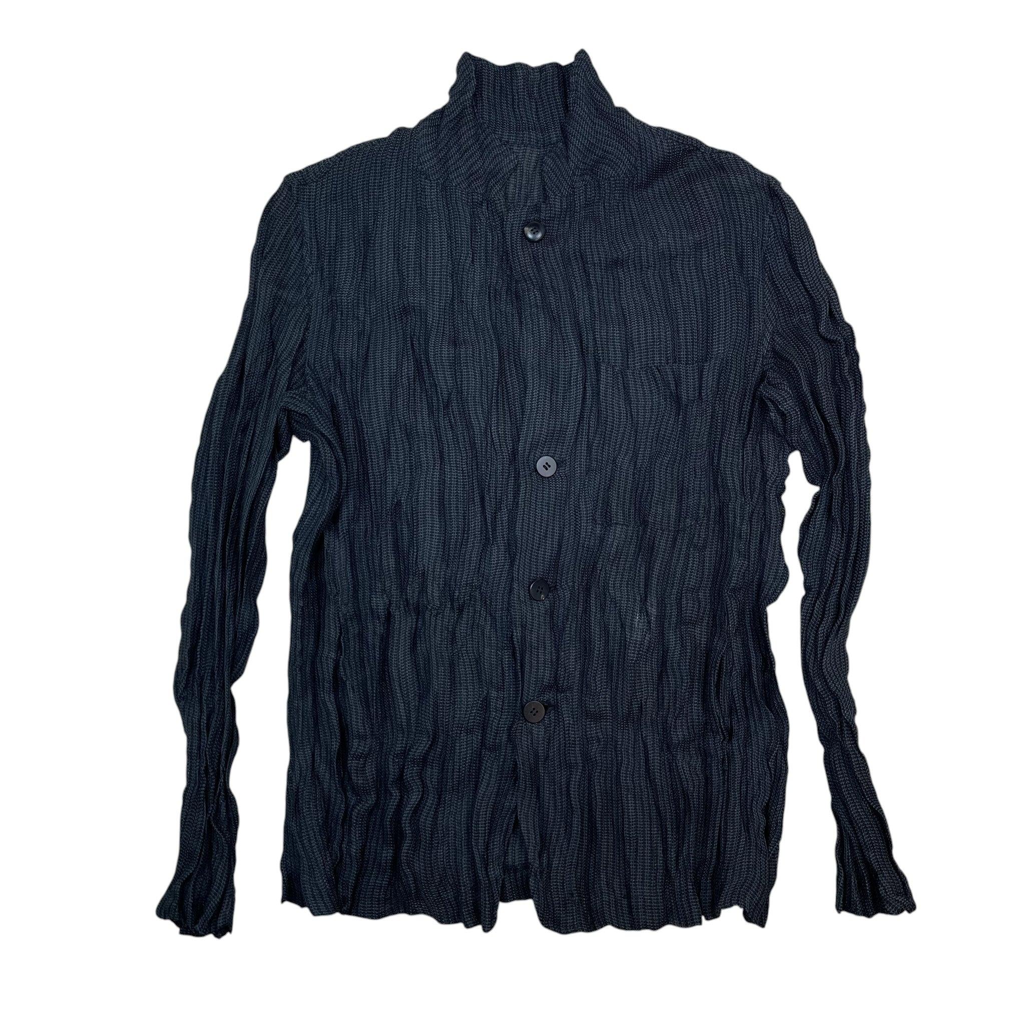 Issey Miyake Men SS15 Runway Crinkled Shirt Grey (Size M)