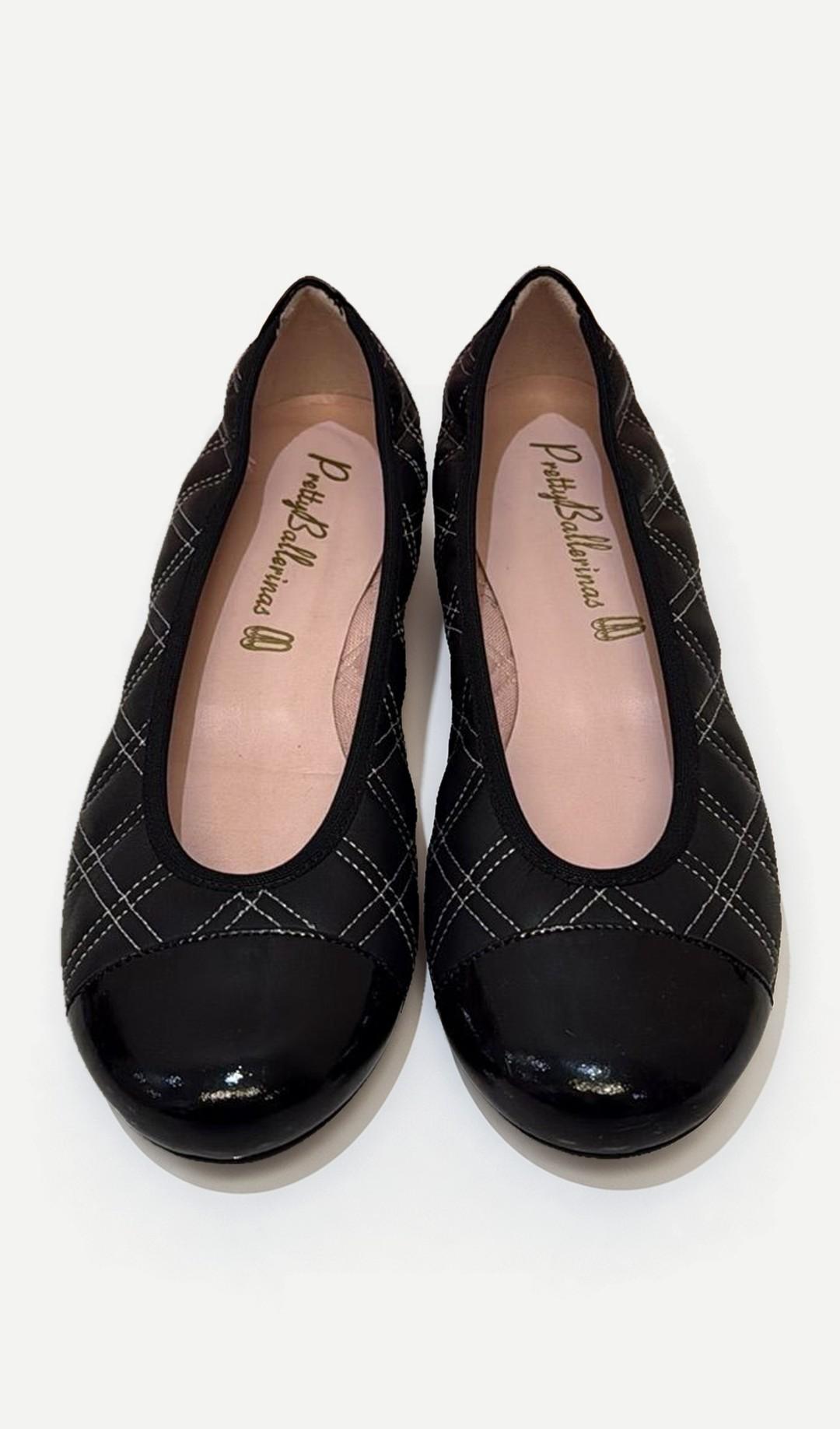 Pretty Ballerinas Black Quilted Ballet Flats 36 EU 38 thumbnail 4