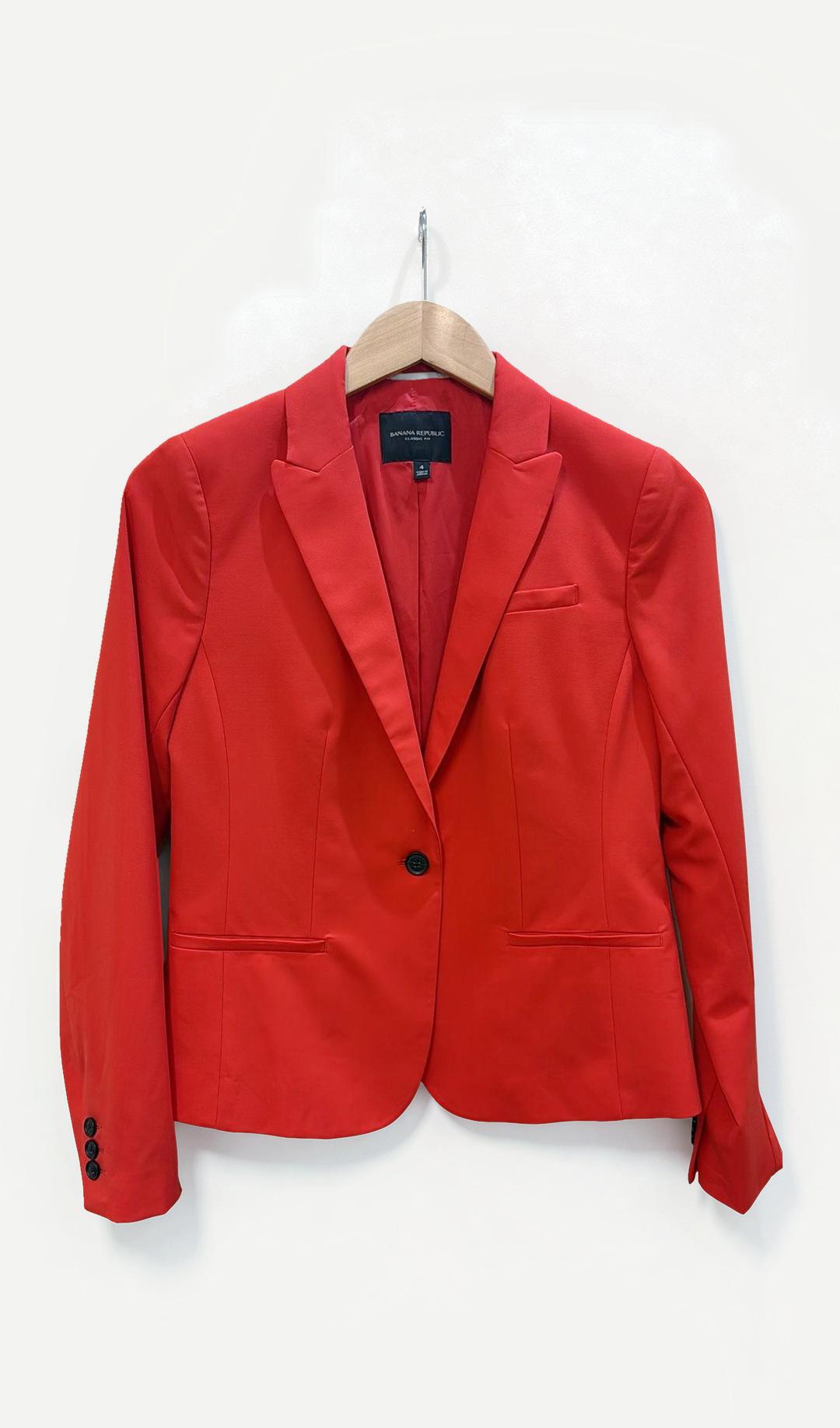 Banana Republic Red Blazer 4