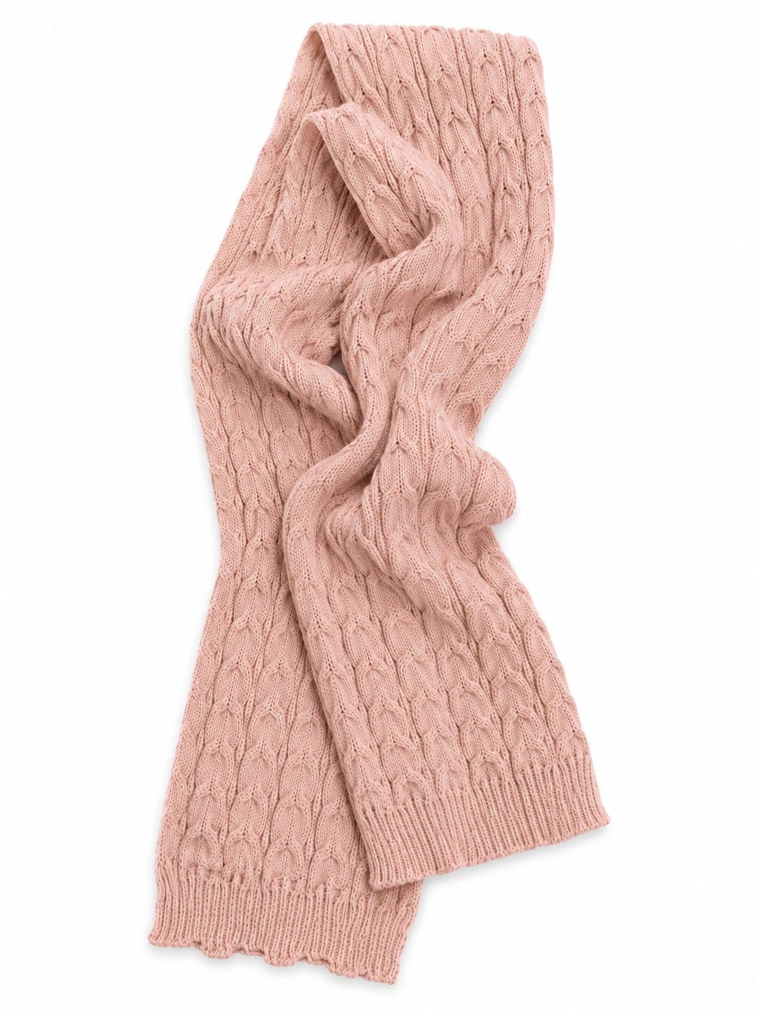 No Brand Pale Blush Cable Scarf