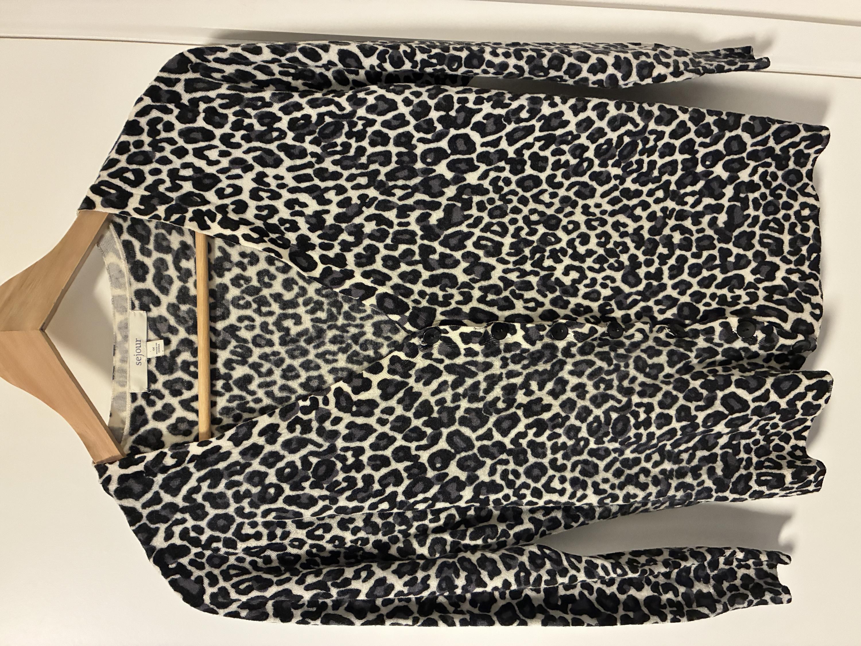 sejour Leopard Cardigan M