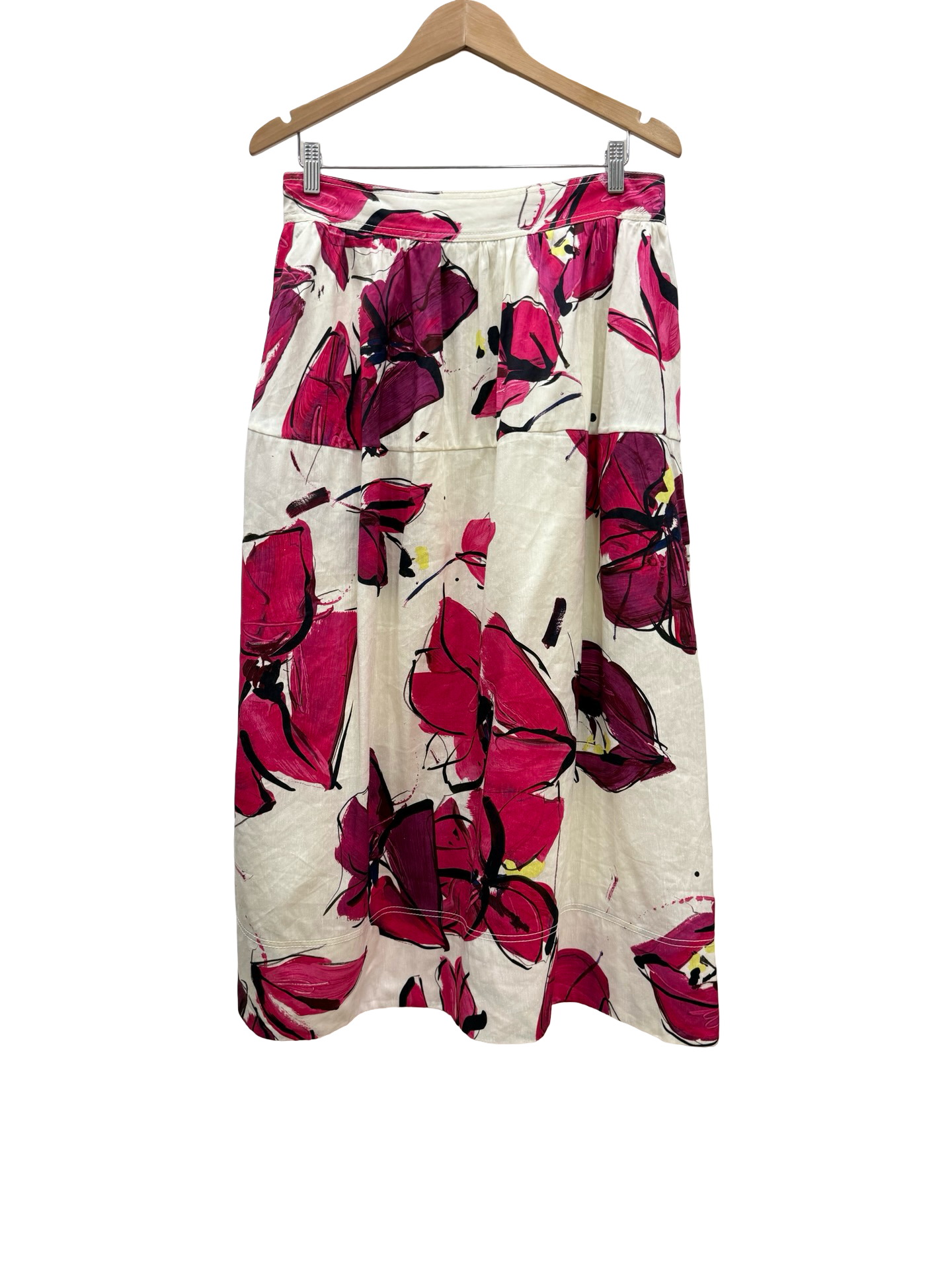 Aje Pink/Cream Flrl Maxi Skirt 14