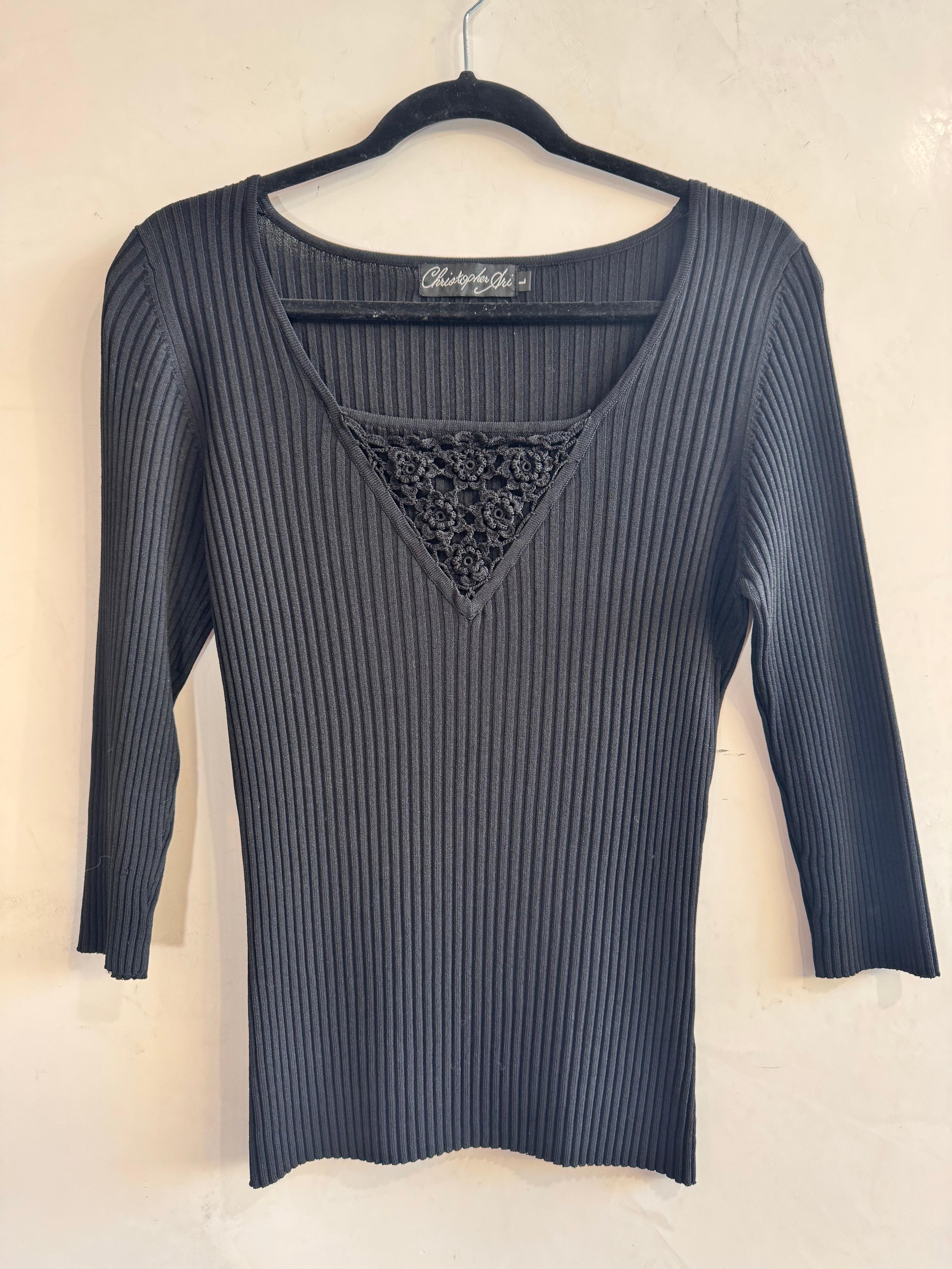 Vintage Christopher Ari Black Knit - size L