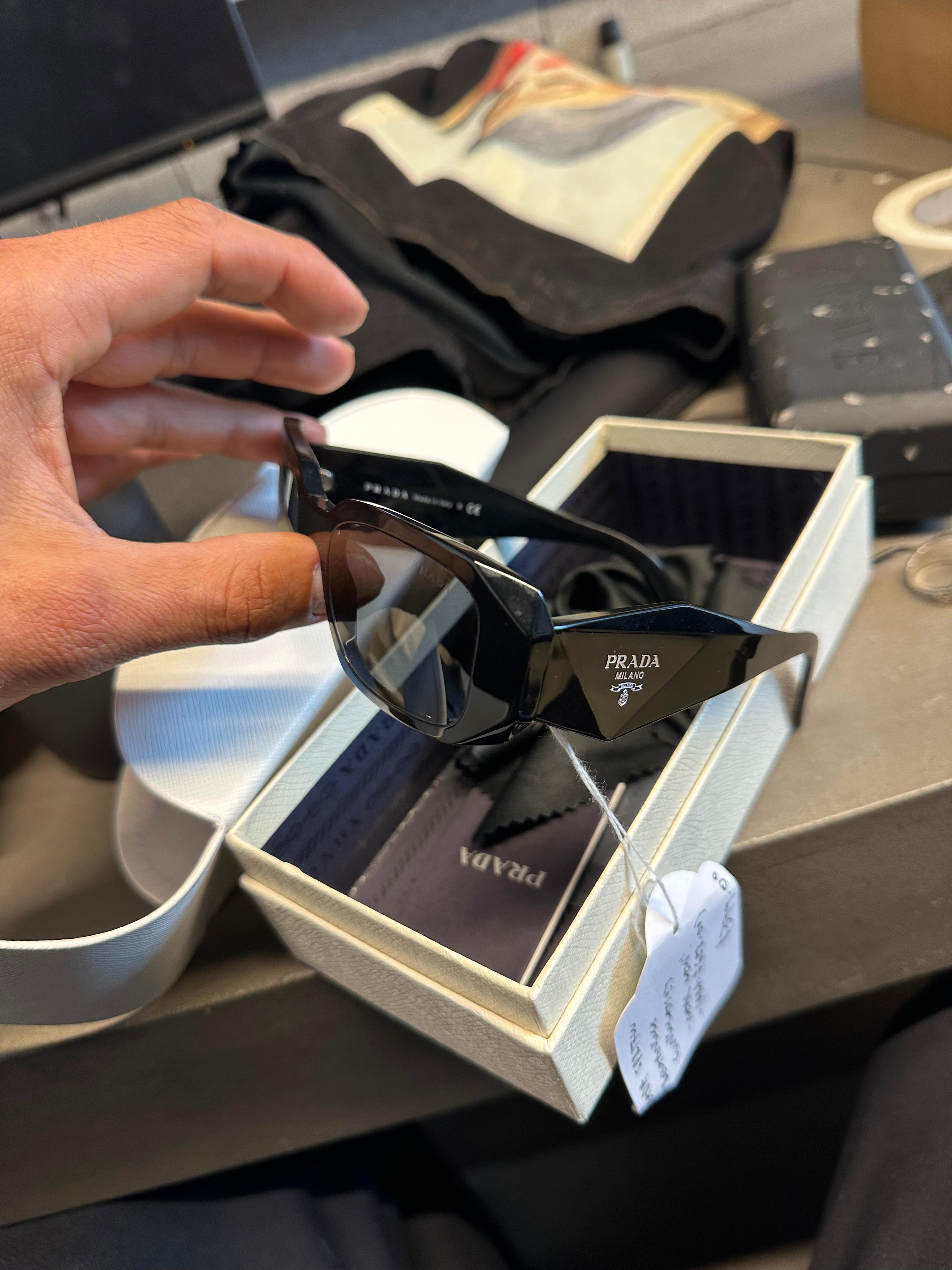 Prada Rectangular Sunglasses Black