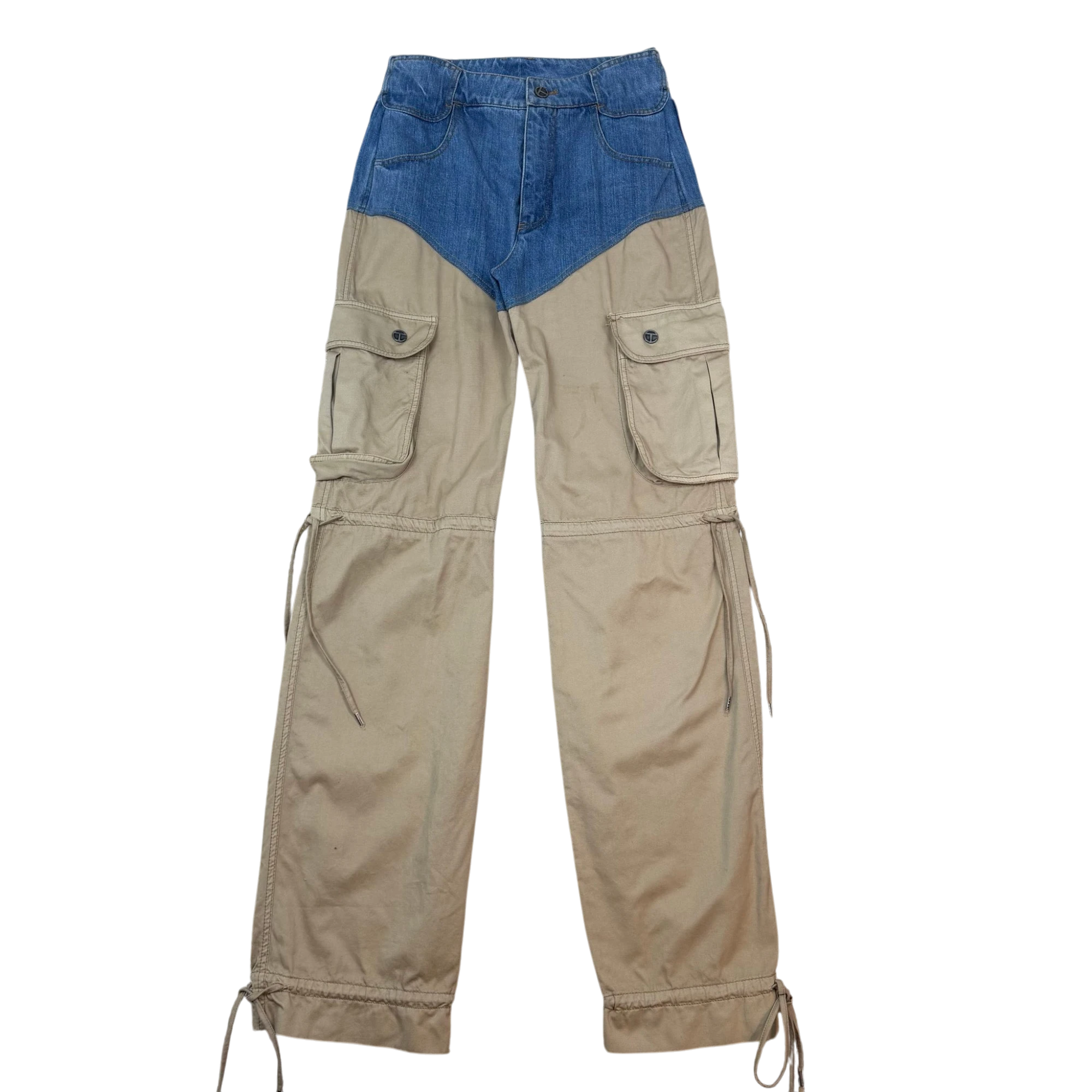 Telfar Combination Denim Cargo Pants (Size S Womens)
