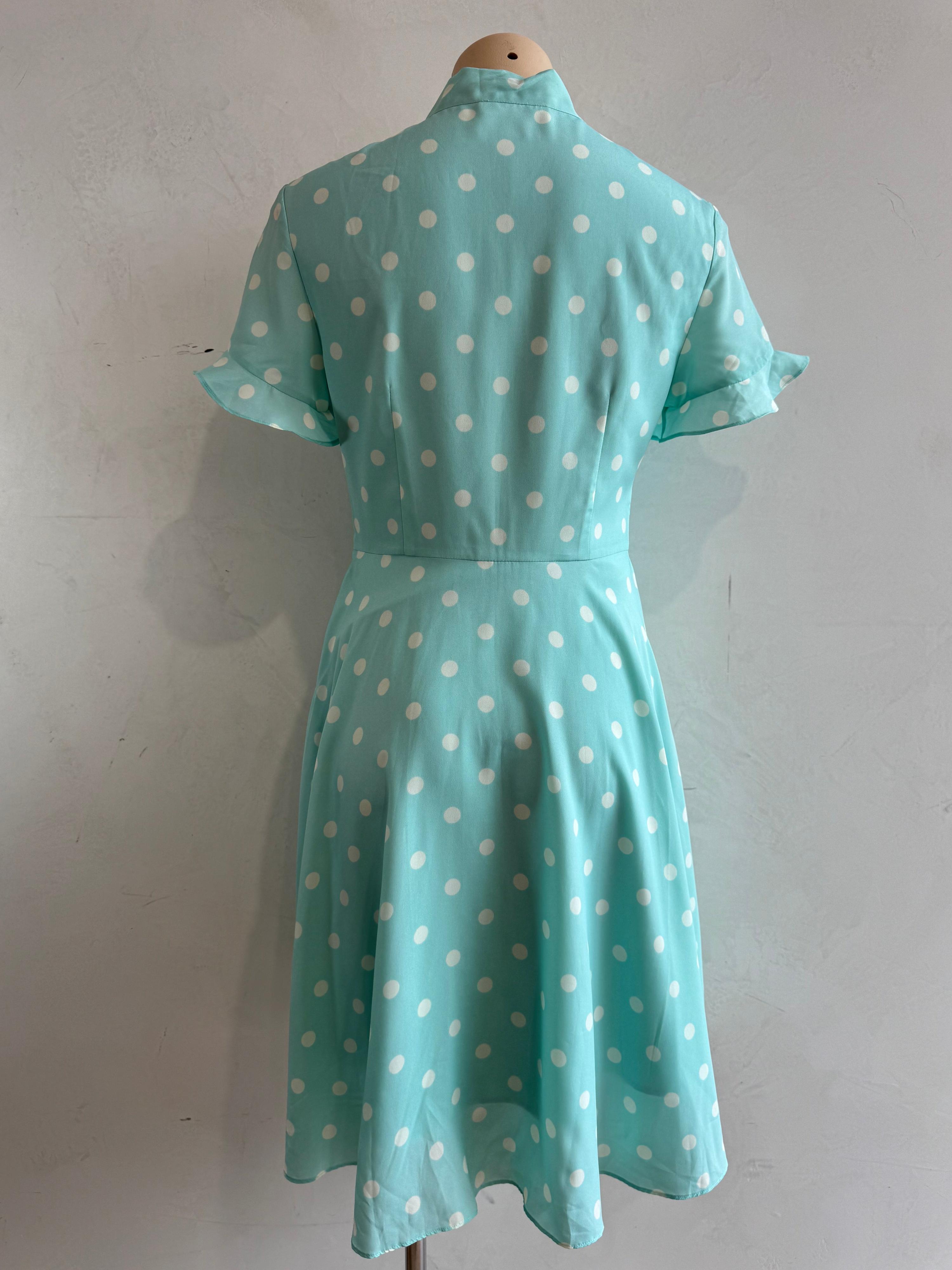Alannah Hill blue polka dot dress - size 10 thumbnail 5
