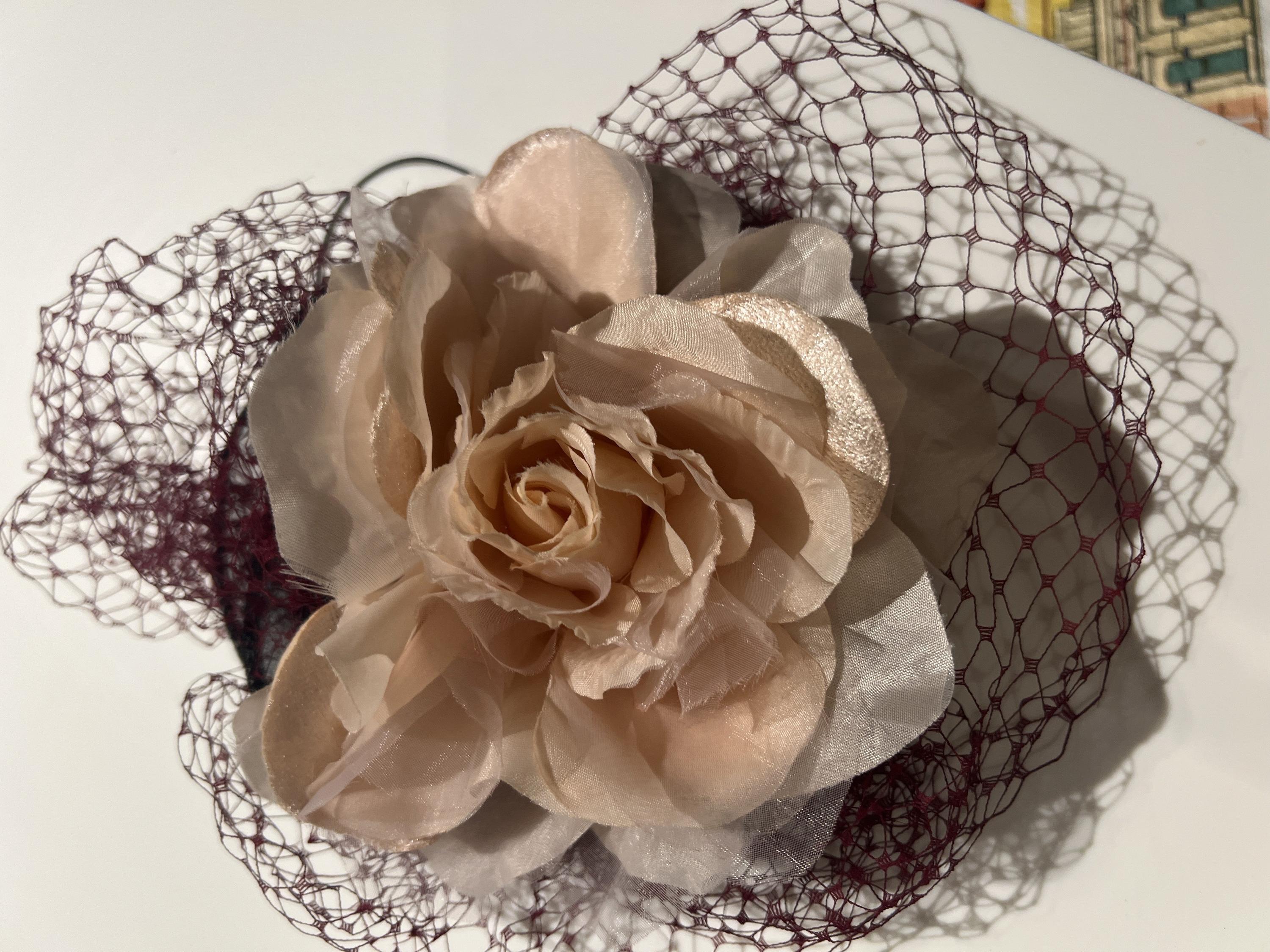 Hats Roc Burgundy Fascinator