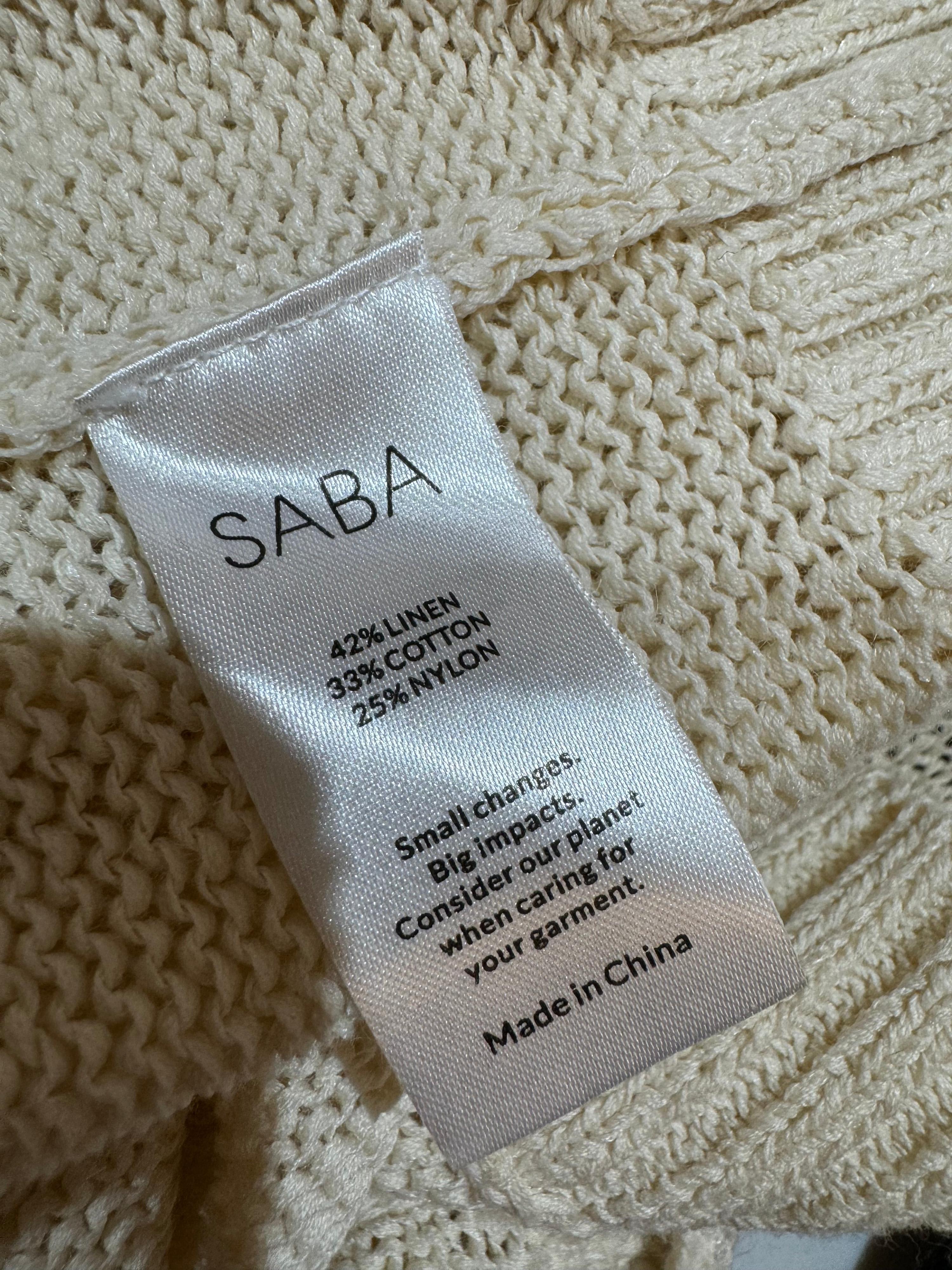 SABA Cream Linen Blend Vest Size XS thumbnail 7